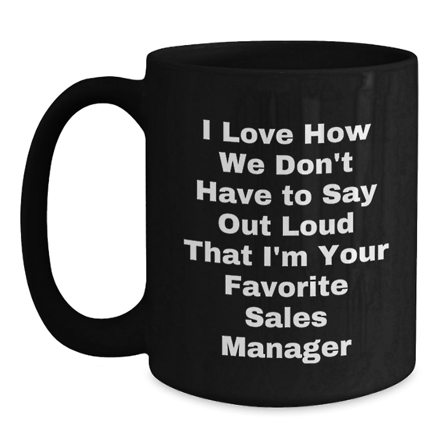 Funny Sales Manager Gifts from Coworkers - Black Coffee Mug for Sales Team Christmas Unique Gifts - Main