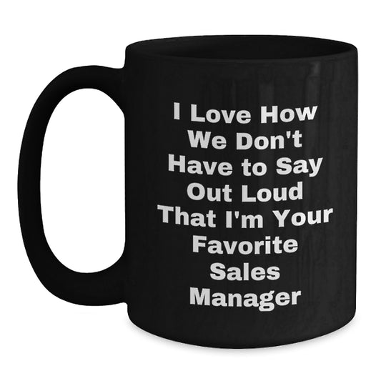Funny Sales Manager Gifts from Coworkers - Black Coffee Mug for Sales Team Christmas Unique Gifts - Main