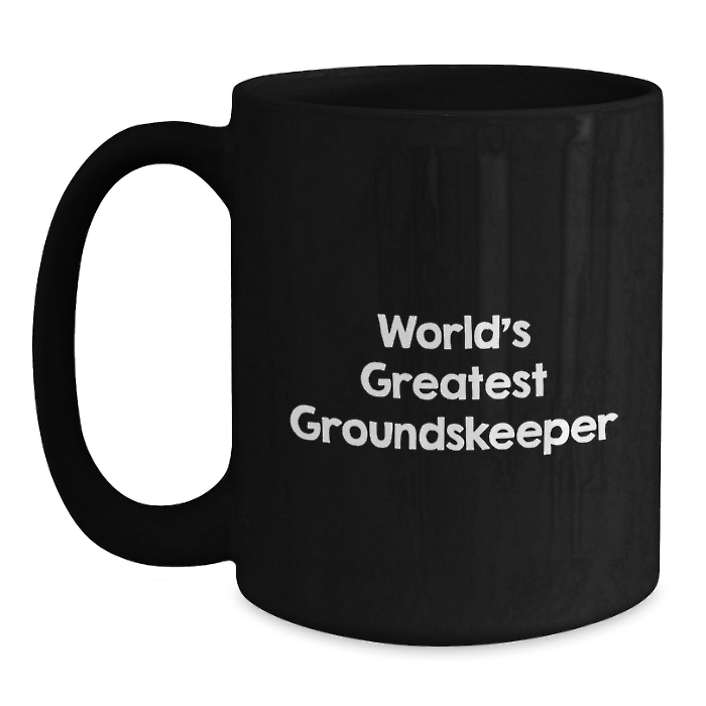 Funny groundskeeper Gifts from Friends, Unique Black Coffee Mug for groundskeeper Dad on Father's Day, Quote: 'World's Greatest groundskeeper' - Main