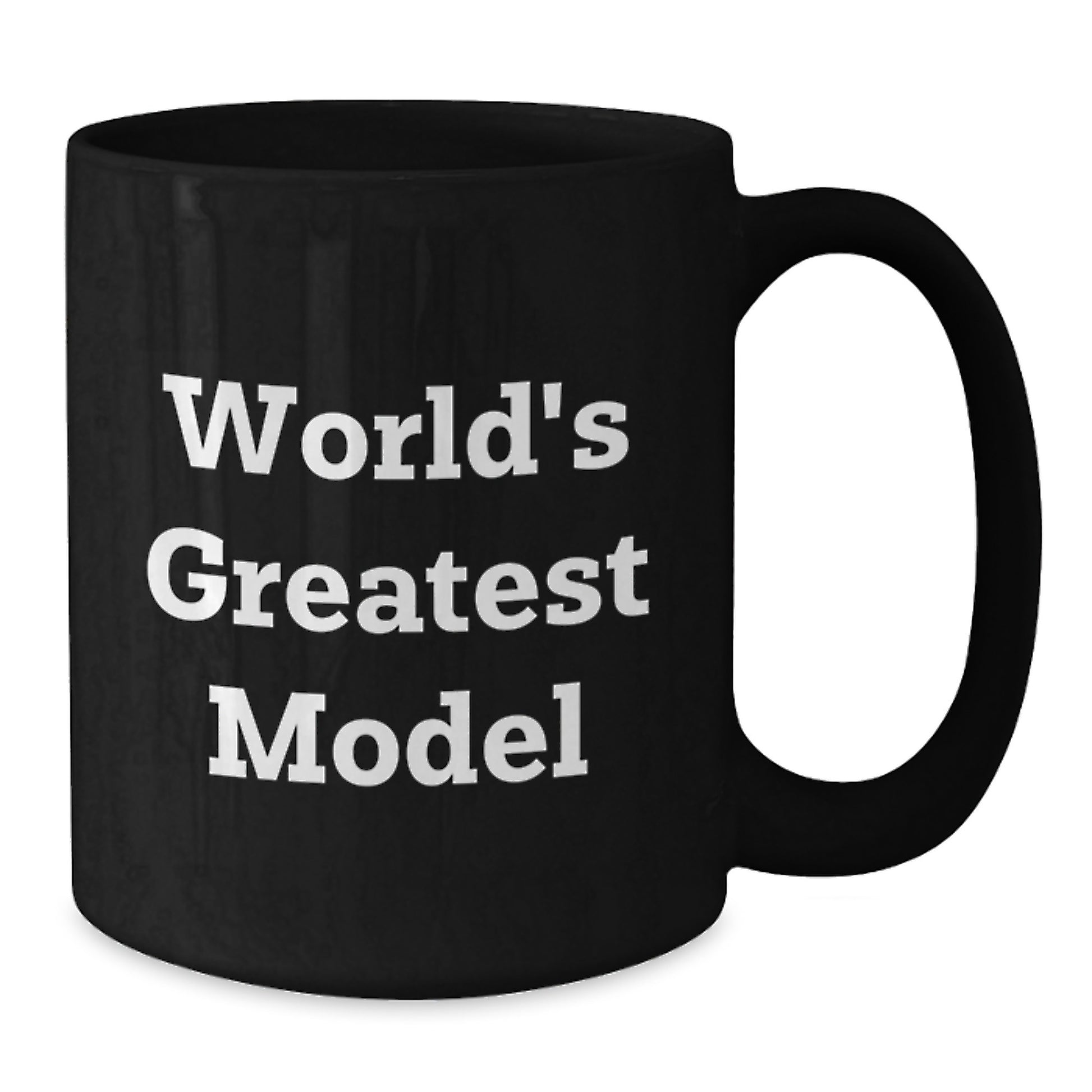 Funny World's Greatest Model Gifts from Friends to Family, Black Coffee Mug, Christmas Unique Presents - Additional