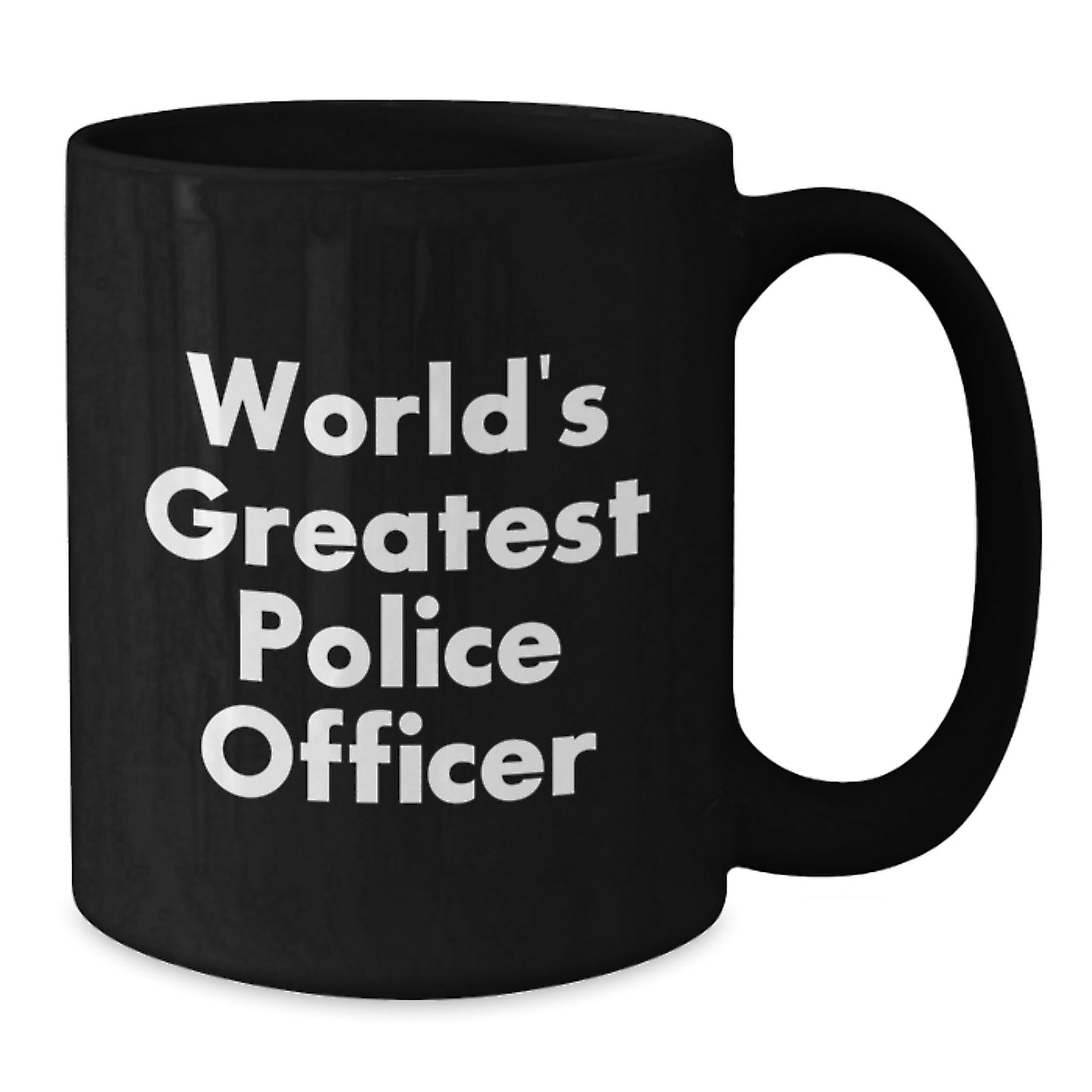 Police Officer Gifts for Men, Funny 'World's Greatest Police Officer' Black Coffee Mug, Christmas Unique Gifts from Family - Additional