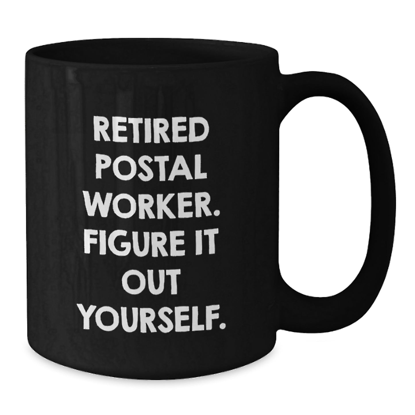Funny Gifts for Postal Worker, Black Coffee Mug, Christmas Unique Treasures from Friends and Family - Additional