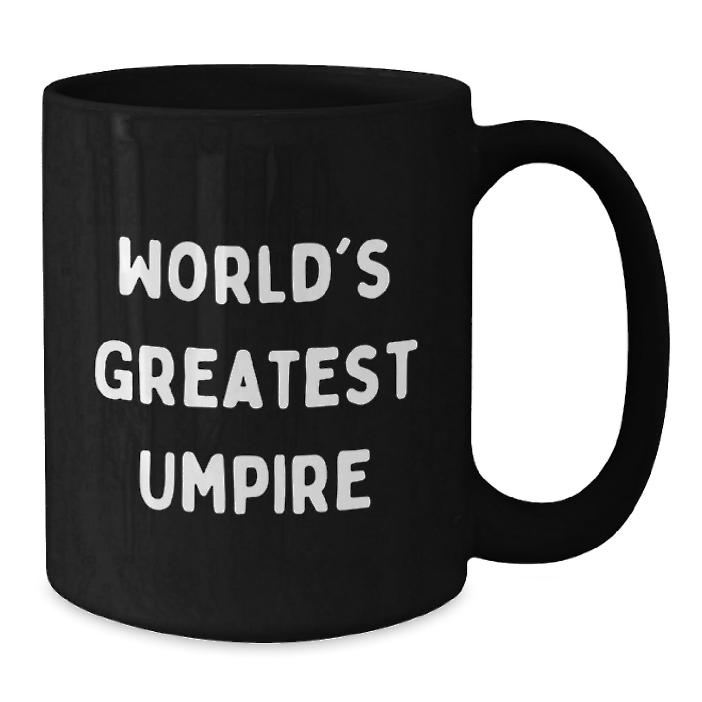 Funny Umpire Gifts for Mom World's Greatest Umpire Lover Black Coffee Mug - Perfect Unique Mother's Day Unique Gifts from Friends Family for Umpire Enthusiasts - Additional