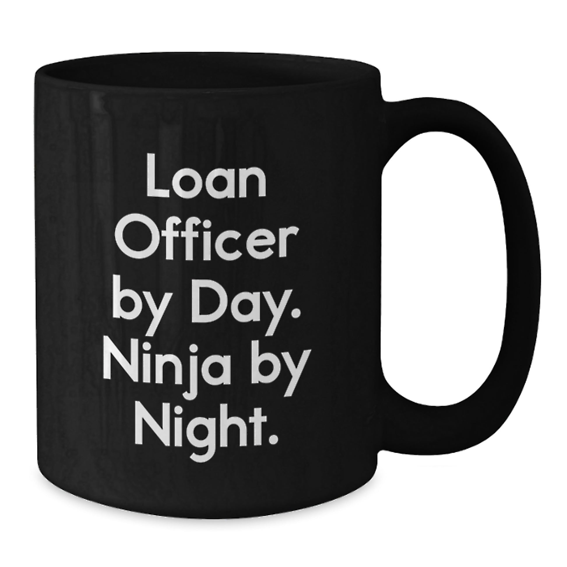 Funny Loan Officer Gifts from Friends, Christmas Unique Ideas for Loan Officer by Day, Ninja by Night Black Coffee Mug - Additional