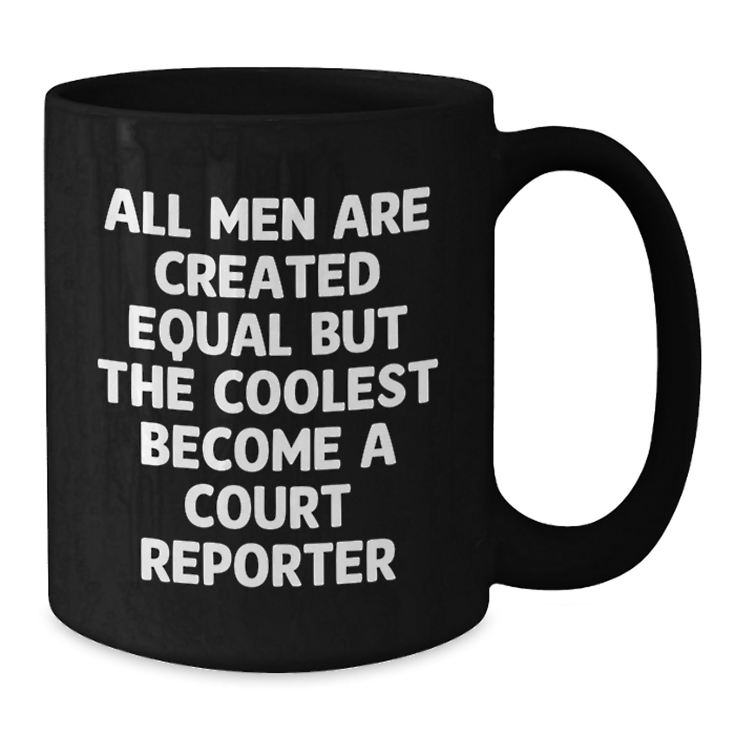 Court Reporter Gifts from Men - Inspirational Coffee Mug for Court Reporter, Funny Christmas Unique Gifts for Court Reporter, Black Coffee Mug for Men, Gifts for Court Reporter - Additional