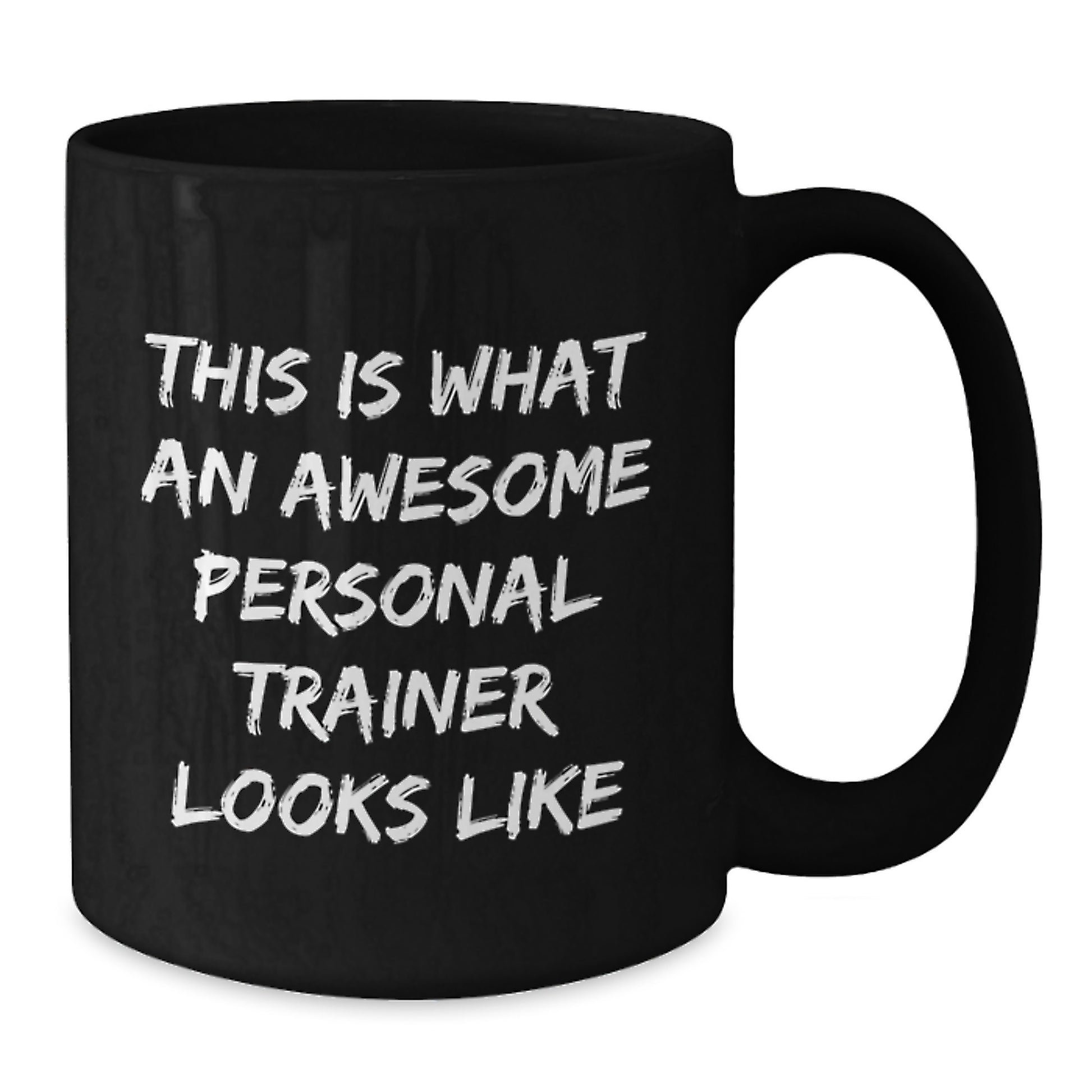 Funny Personal Trainer Gifts from Men to Women - This Is What An Awesome Personal Trainer Looks Like Black Coffee Mug for Christmas Unique Gifts - Additional