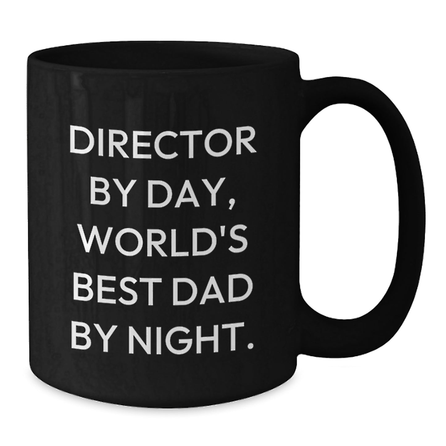 Funny Director Gifts for Him, Black Coffee Mugs, Unique Christmas Unique Gifts from Family to Director By Day, World's Best Dad By Night. - Additional