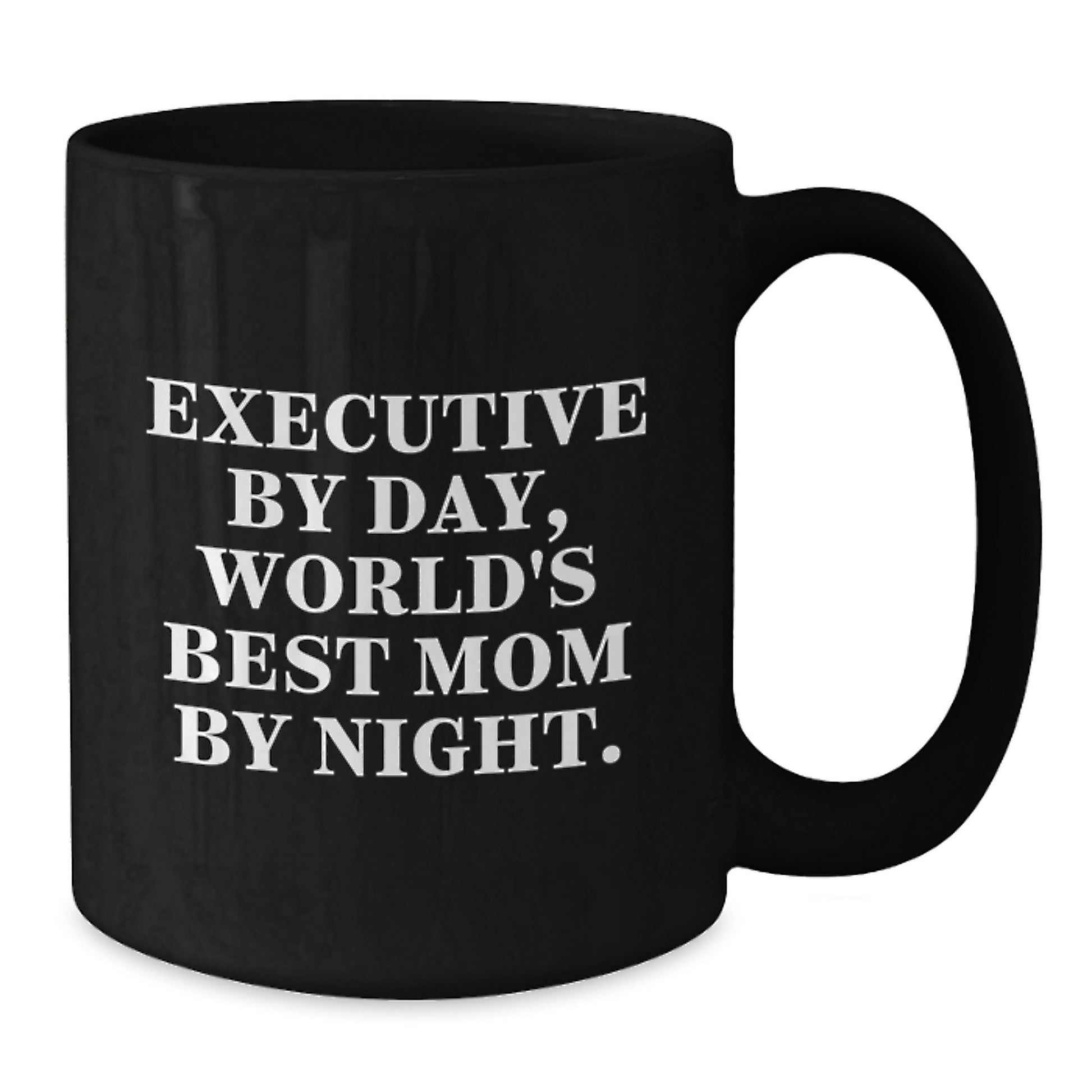 Funny Executive Black Coffee Mug Gifts from Men, Women, Friends, Coworkers, or Family for Executive, Men, Women, Friends, Coworkers, or Family - Executive By Day, World's Best Mom By Night. - Additional