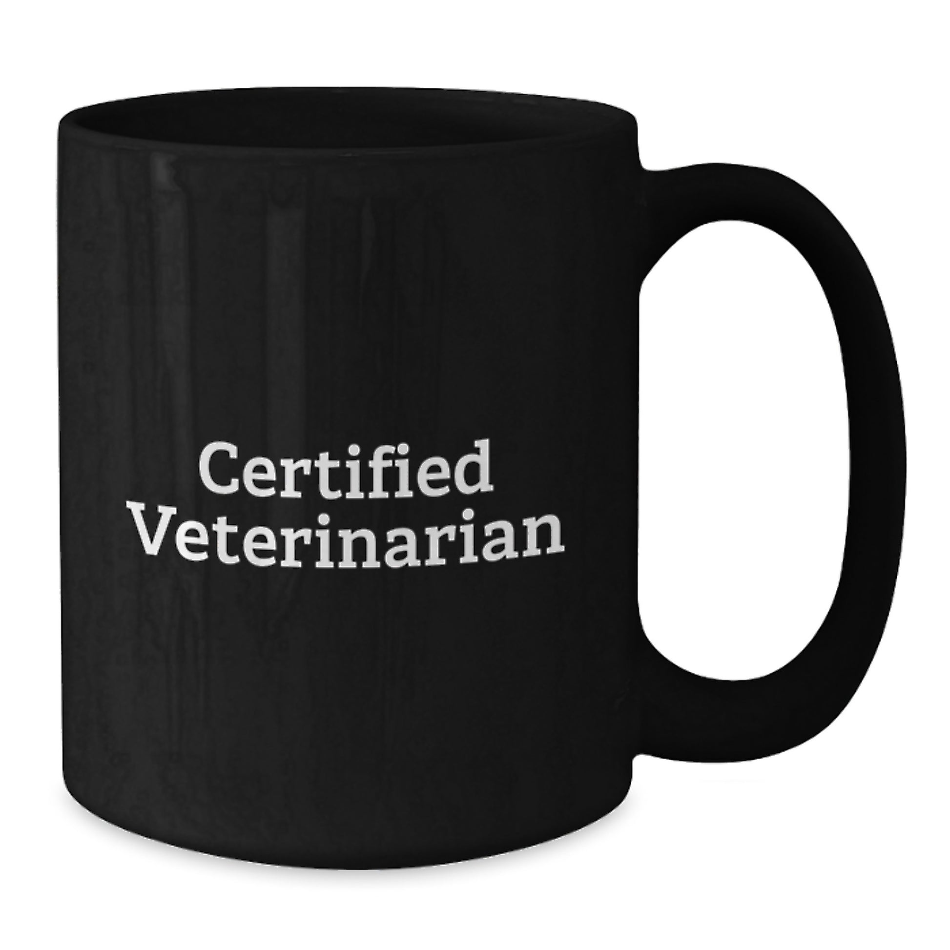 Funny Veterinarian Gifts - 'Love My Job' Black Coffee Mug, Certified Veterinarian Valentine's Unique Gifts from Friends or Family - Additional