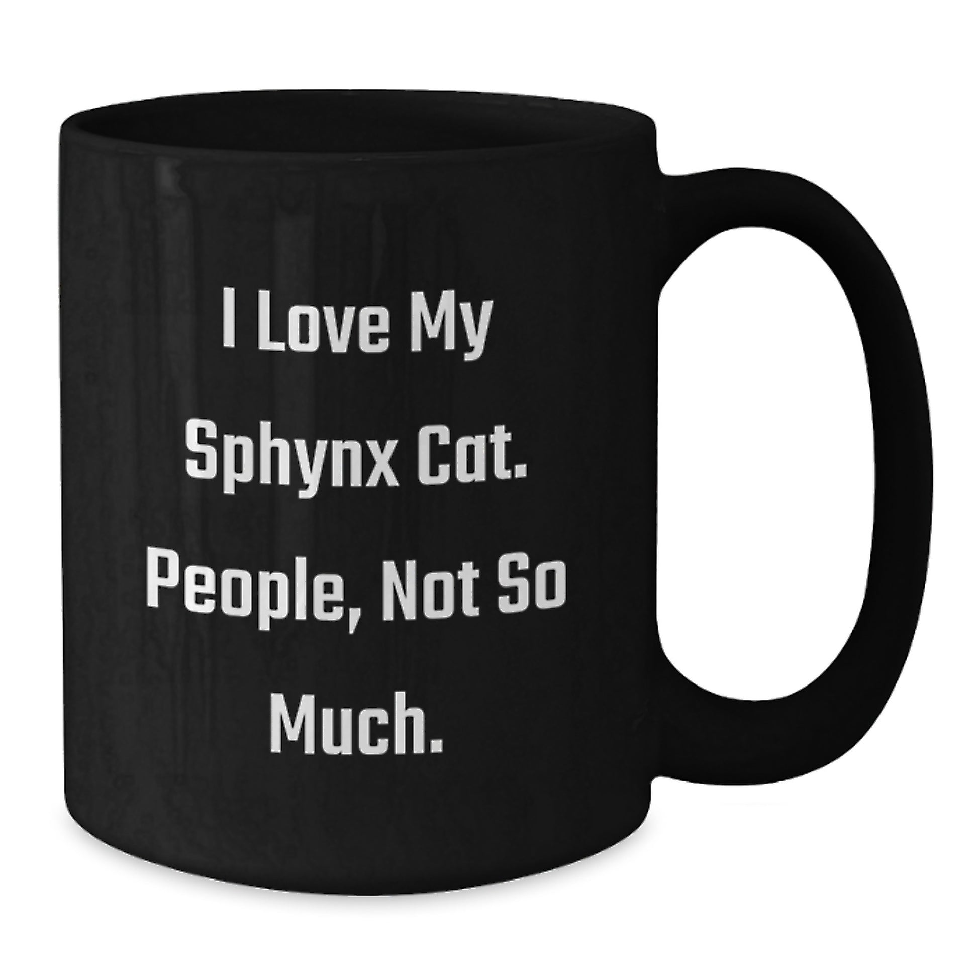 Funny Sphynx Cat Lover Gifts from Men to Women Friends Coworkers Family - Sphynx Cat Black Coffee Mug for Sphynx Cat Enthusiasts, Unique Christmas Unique Gifts - Additional