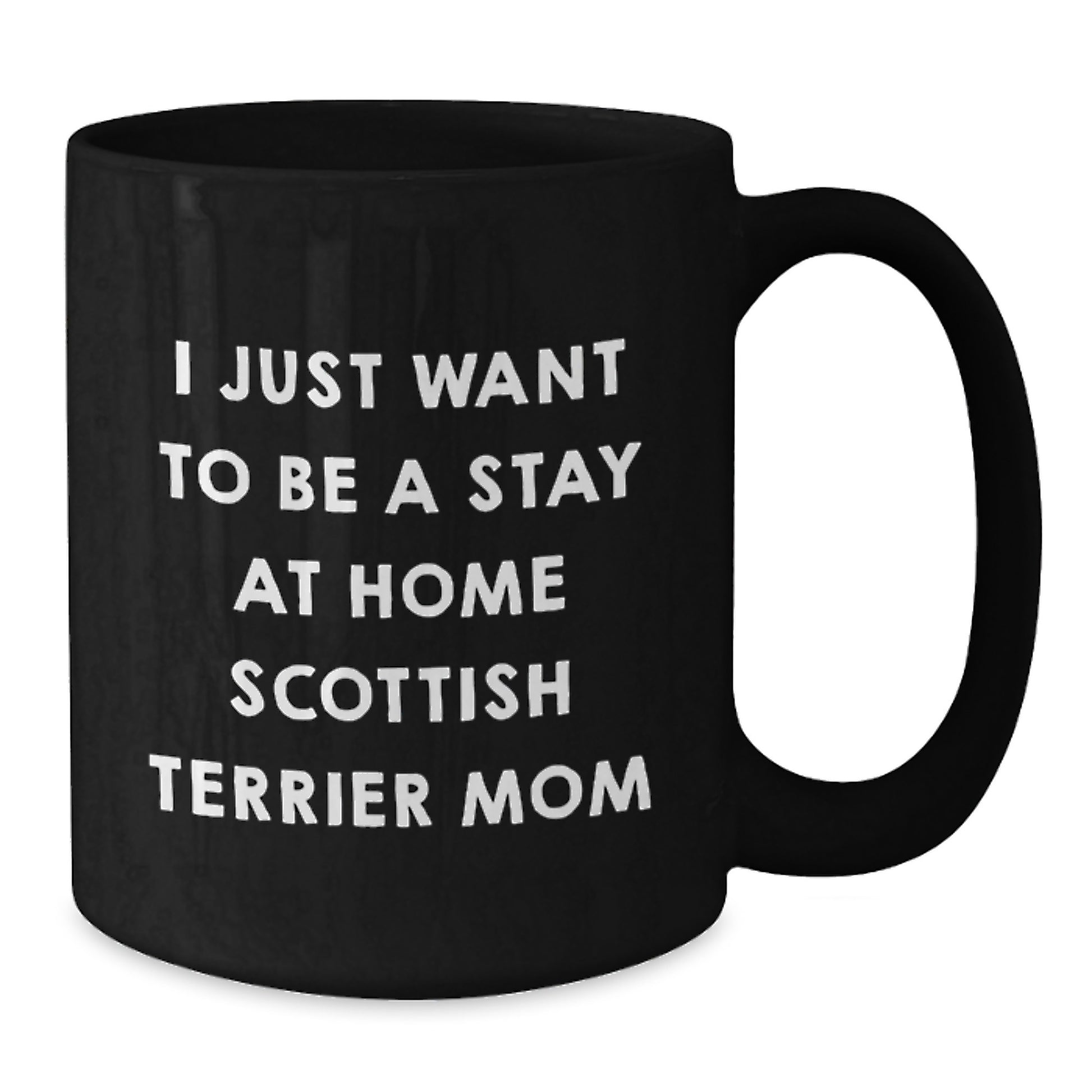 Funny Scottish Terrier Dog Mom Christmas Unique Gifts from Friends to Family Black Coffee Mug - Additional