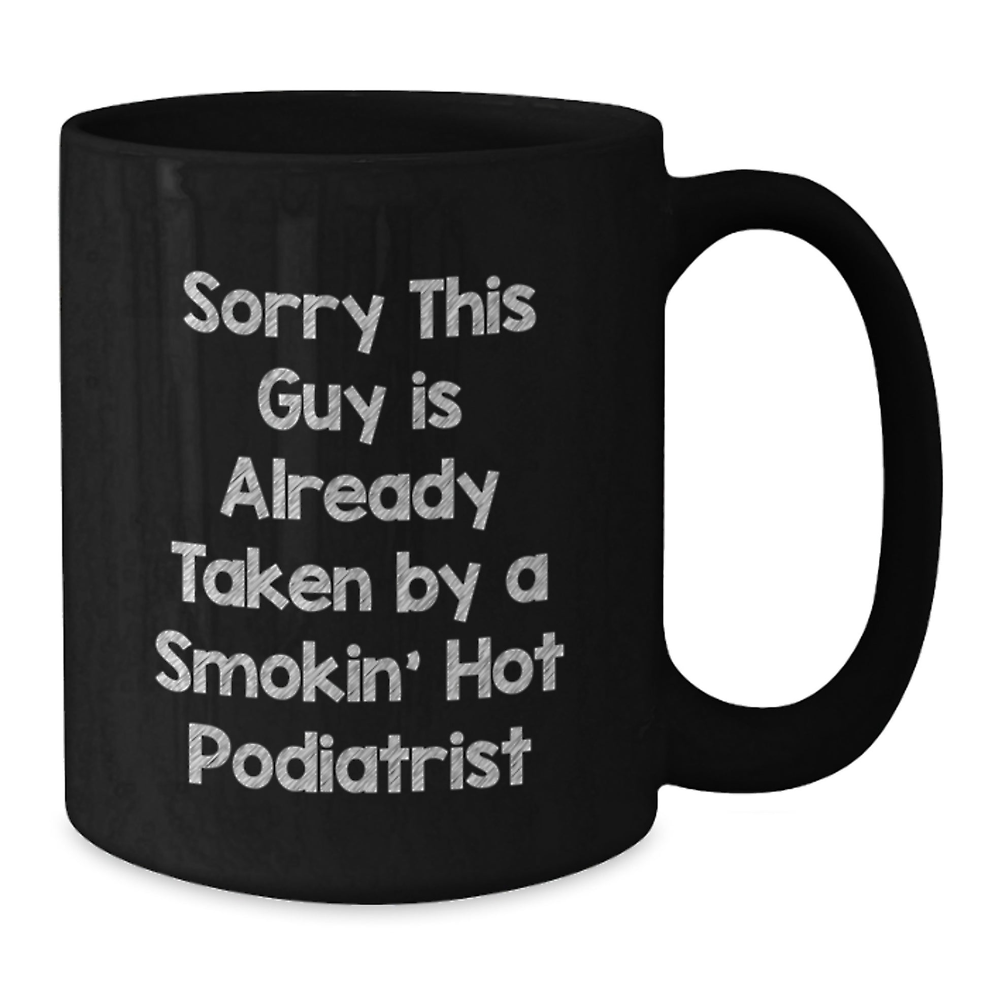 Fun Podiatrist Gifts for Men Funny Black Coffee Mug, Gifts from Friends for Christmas Unique Presents - Additional