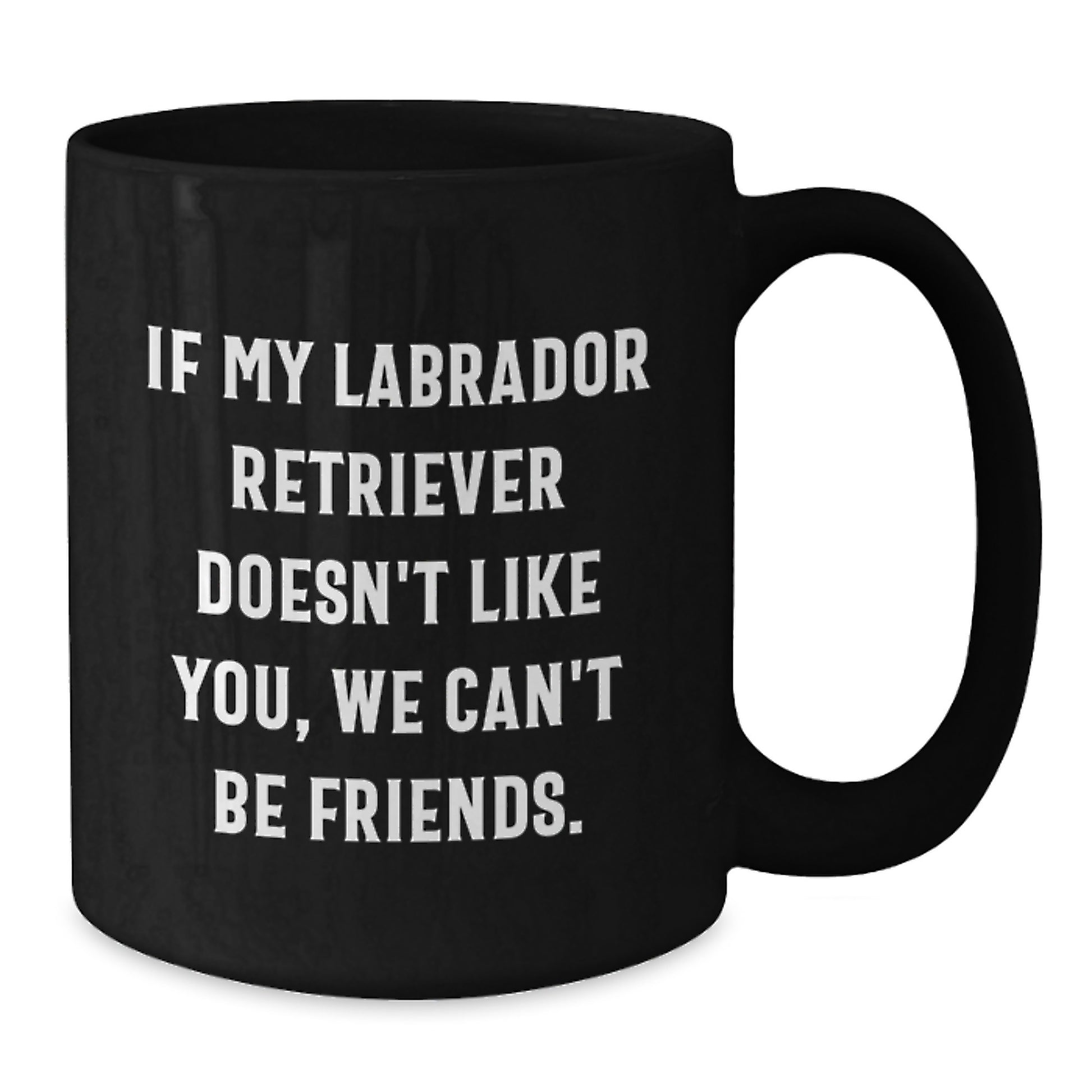 Funny Labrador Retriever Dog Quotes Black Coffee Mug Gifts for Friends from Mom on Birthday - Additional