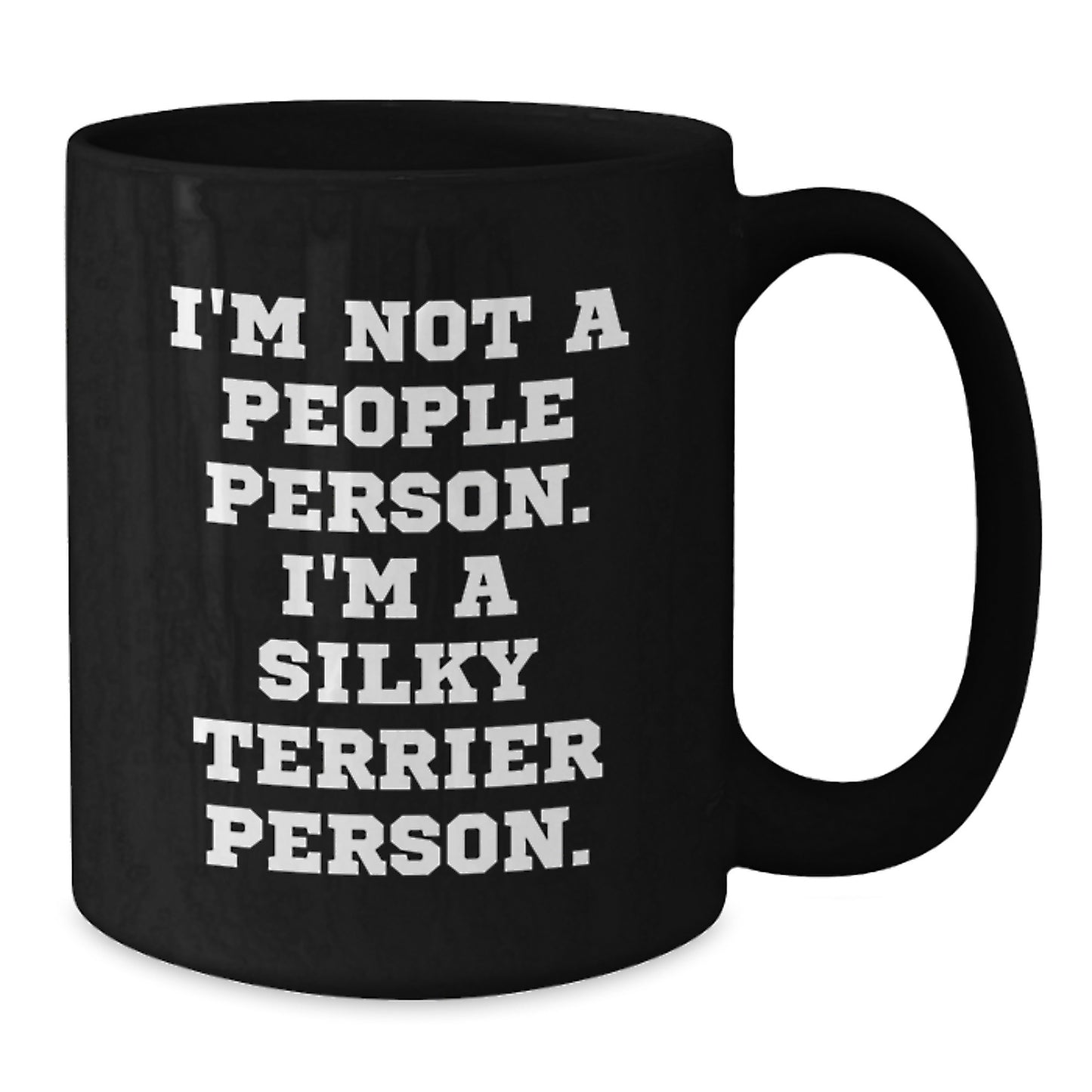 Funny Silky Terrier Dog Lover Gifts from Women Friends to Men and Women - Valentine's Unique Coffee Mugs for Silky Terrier Dog Enthusiasts, Black Coffee Mug - Additional