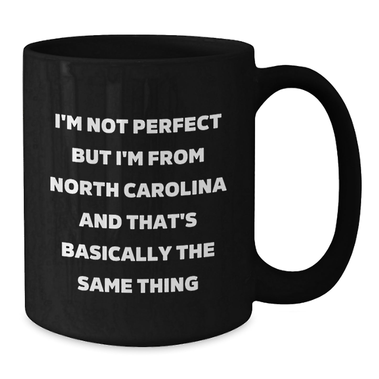 Funny North Carolina Gifts for Men or Women from North Carolina, Black Coffee Mug, Birthday Unique Gift Set - Additional