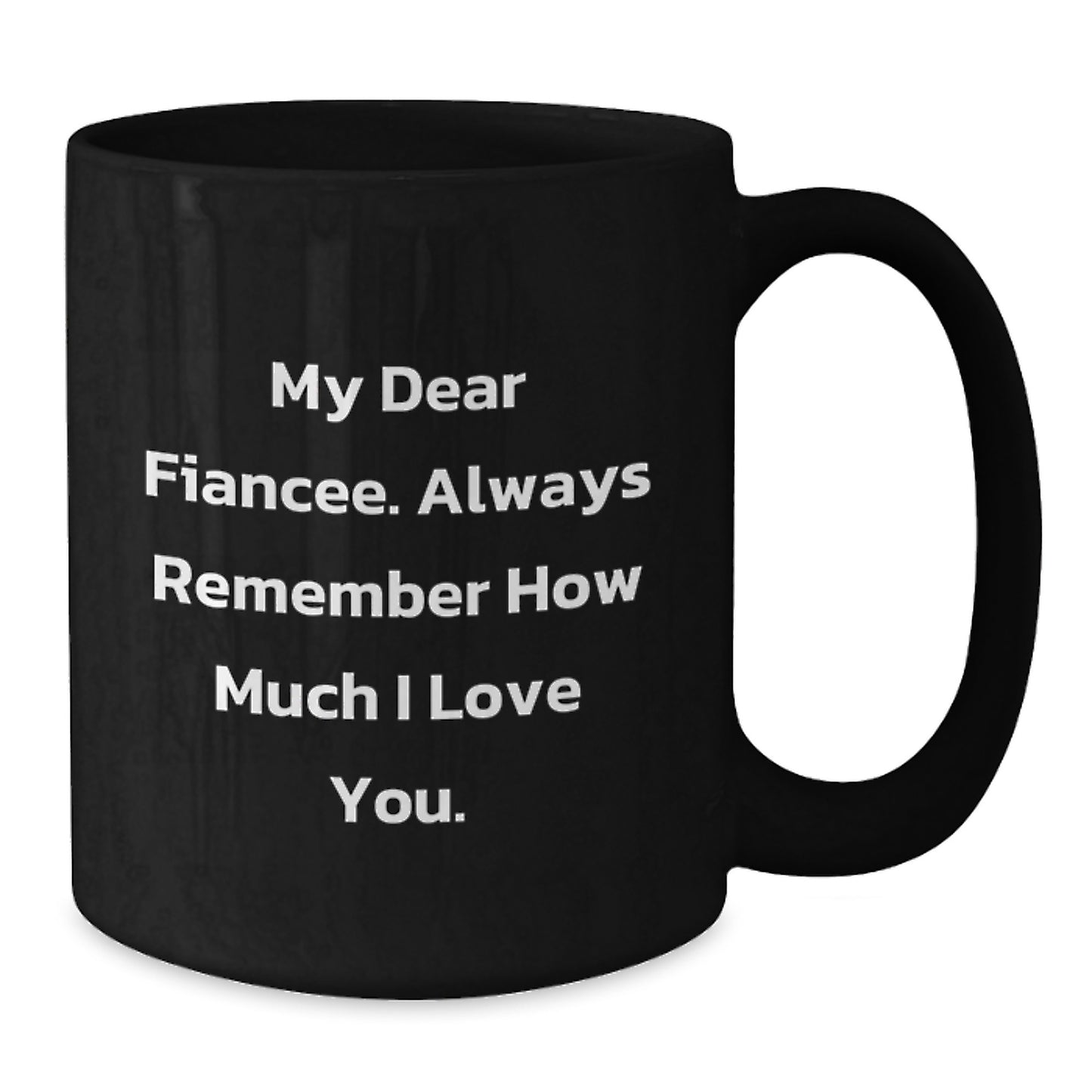 Funny Fiancee Gifts from Men to Women, Black Coffee Mug with Inspirational Quote, Christmas Unique Presents - Additional