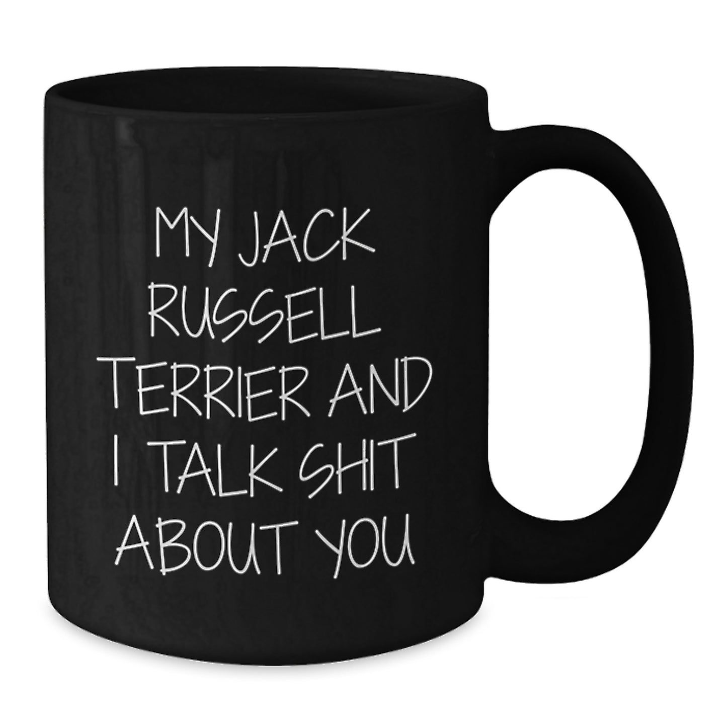 Funny Jack Russell Terrier Dog Lover Gifts for Him, Gifts from Dad to Son, Black Coffee Mug for Graduation Unique Gifts - Additional