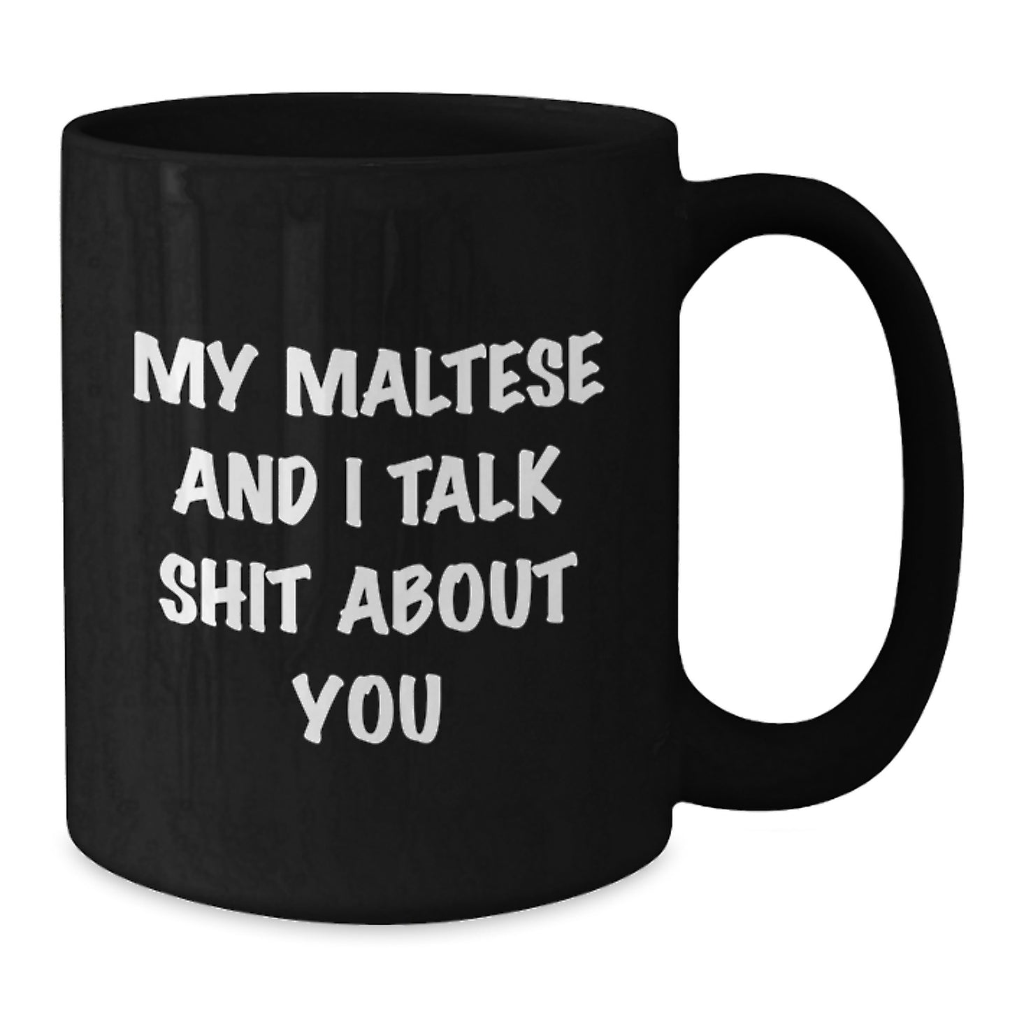 Maltese Dog Keepsake Black Coffee Mug for Him Birthday Gift with 11oz - Additional