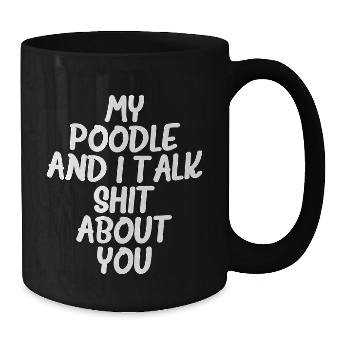 Poodle Dog Lover Gifts from Family, Funny Poodle Dog Black Coffee Mug for Graduation Unique Gifts - Additional