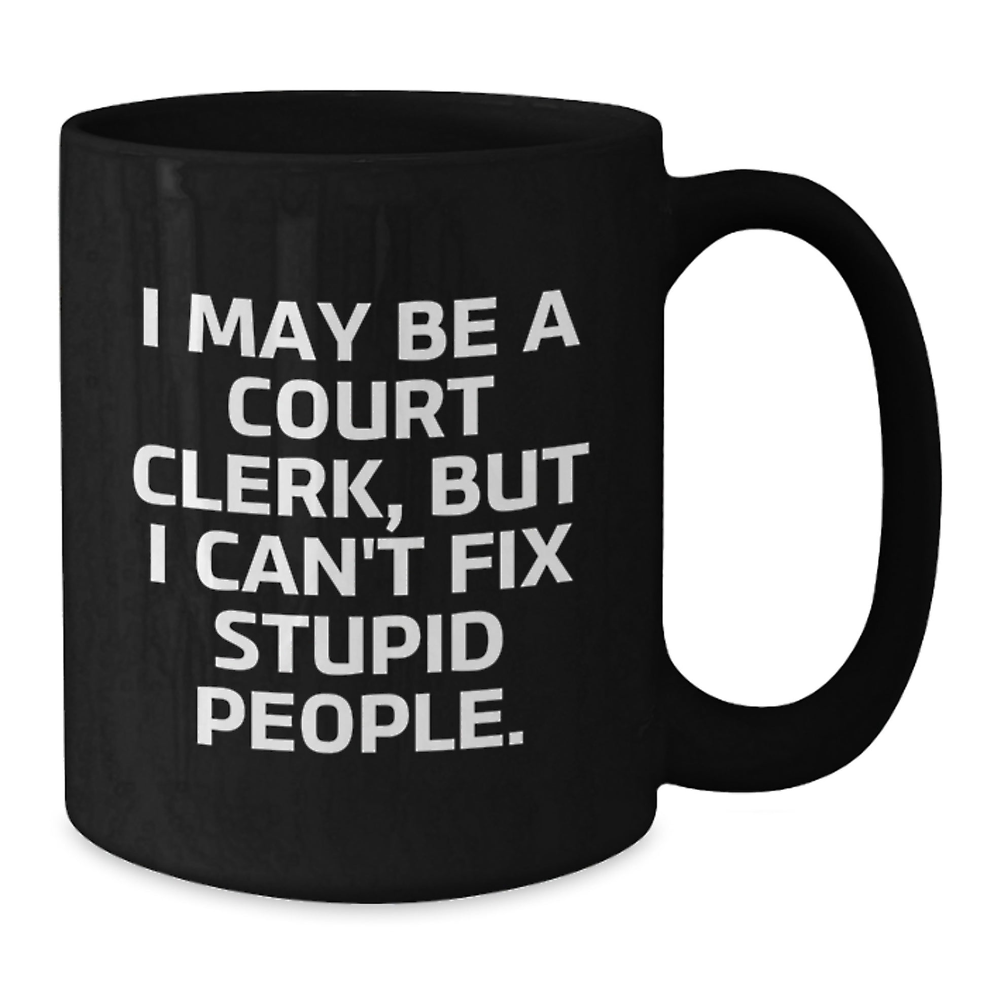 Court Clerk Keepsake Ceramic Black Coffee Mug for Him 11oz Birthday Gift - Additional