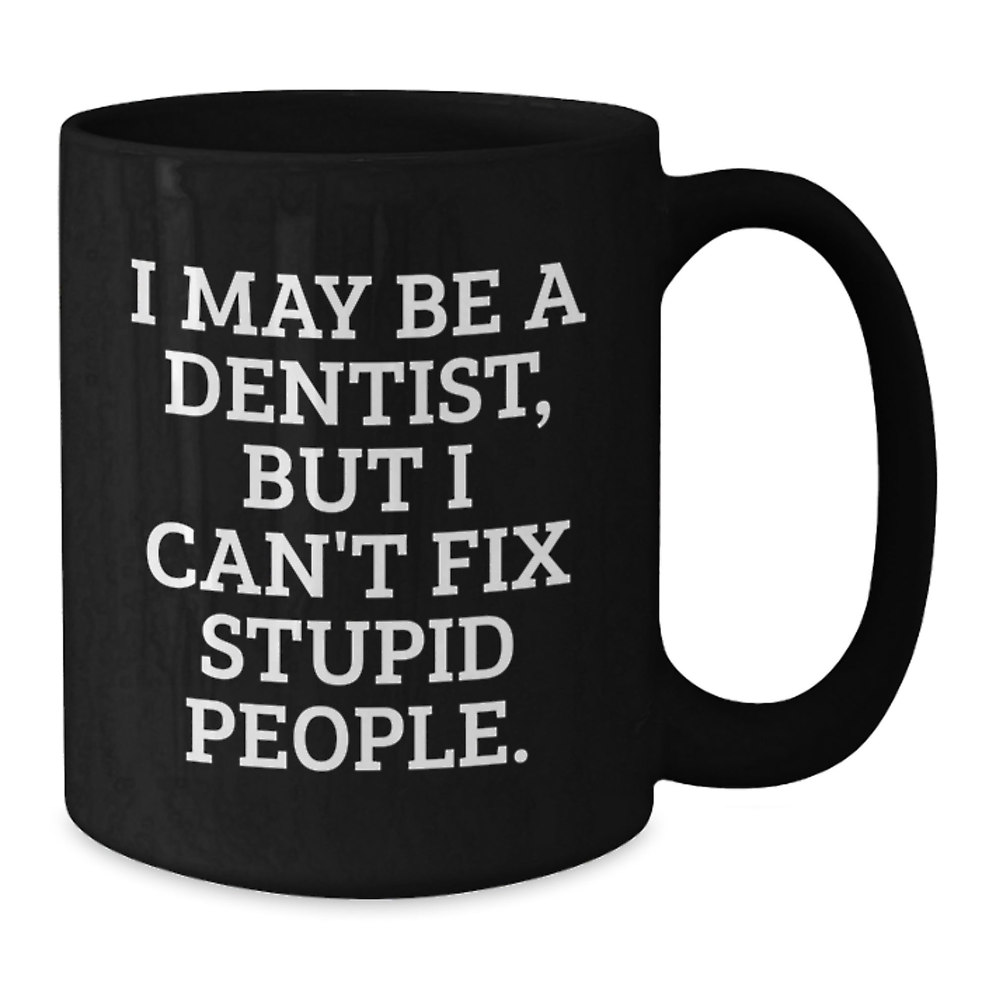 Dentist Keepsake Black Coffee Mug for Him Surprise Birthday Gift Premium - Additional