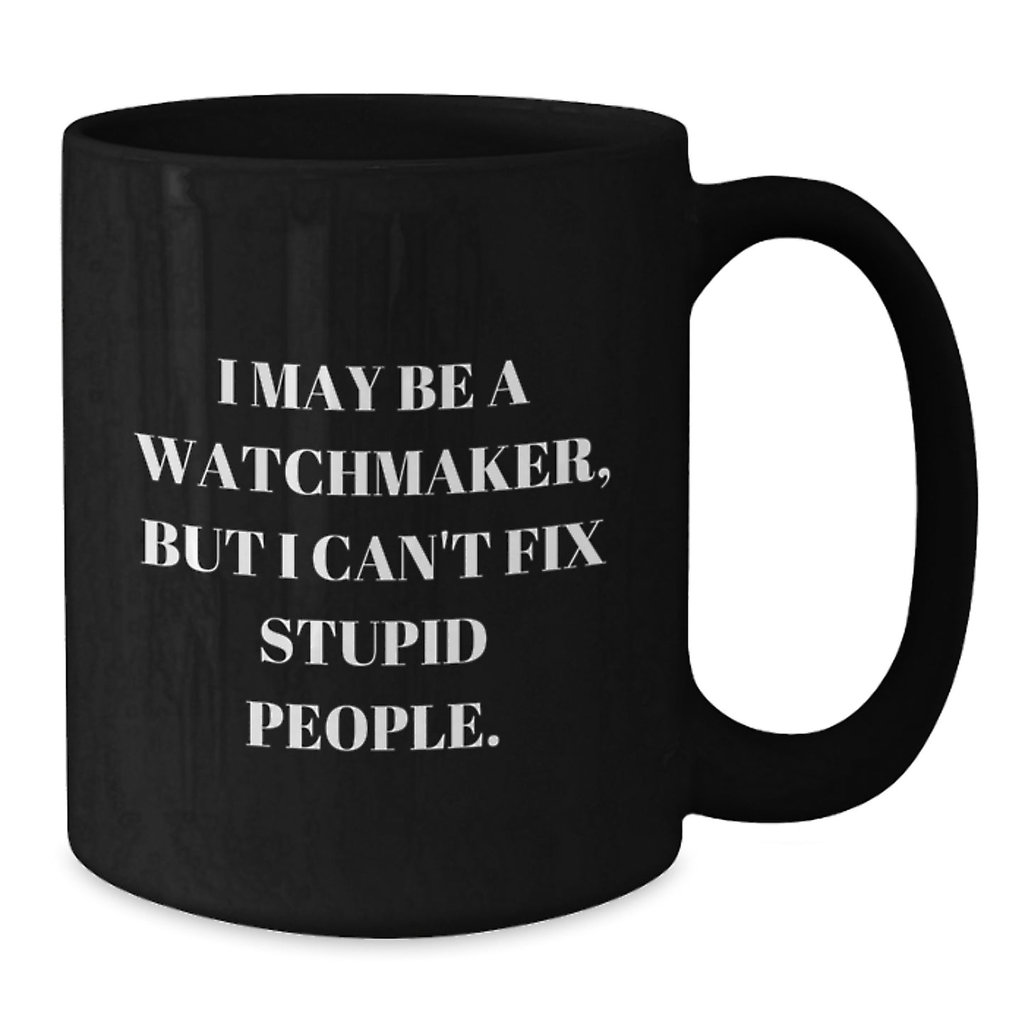 Watchmaker Keepsake Black Coffee Mug for Him Birthday Gift - Additional