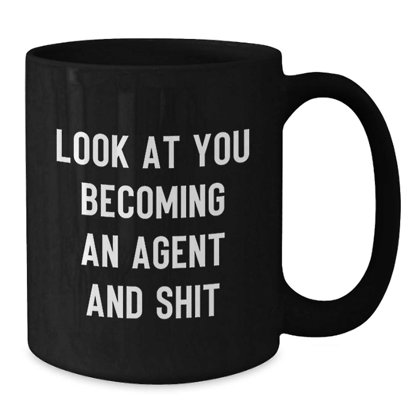 Funny Agent Gifts, Unique Black Coffee Mugs for Agent Lovers, Christmas Unique Gifts from Friends to Agents - Additional