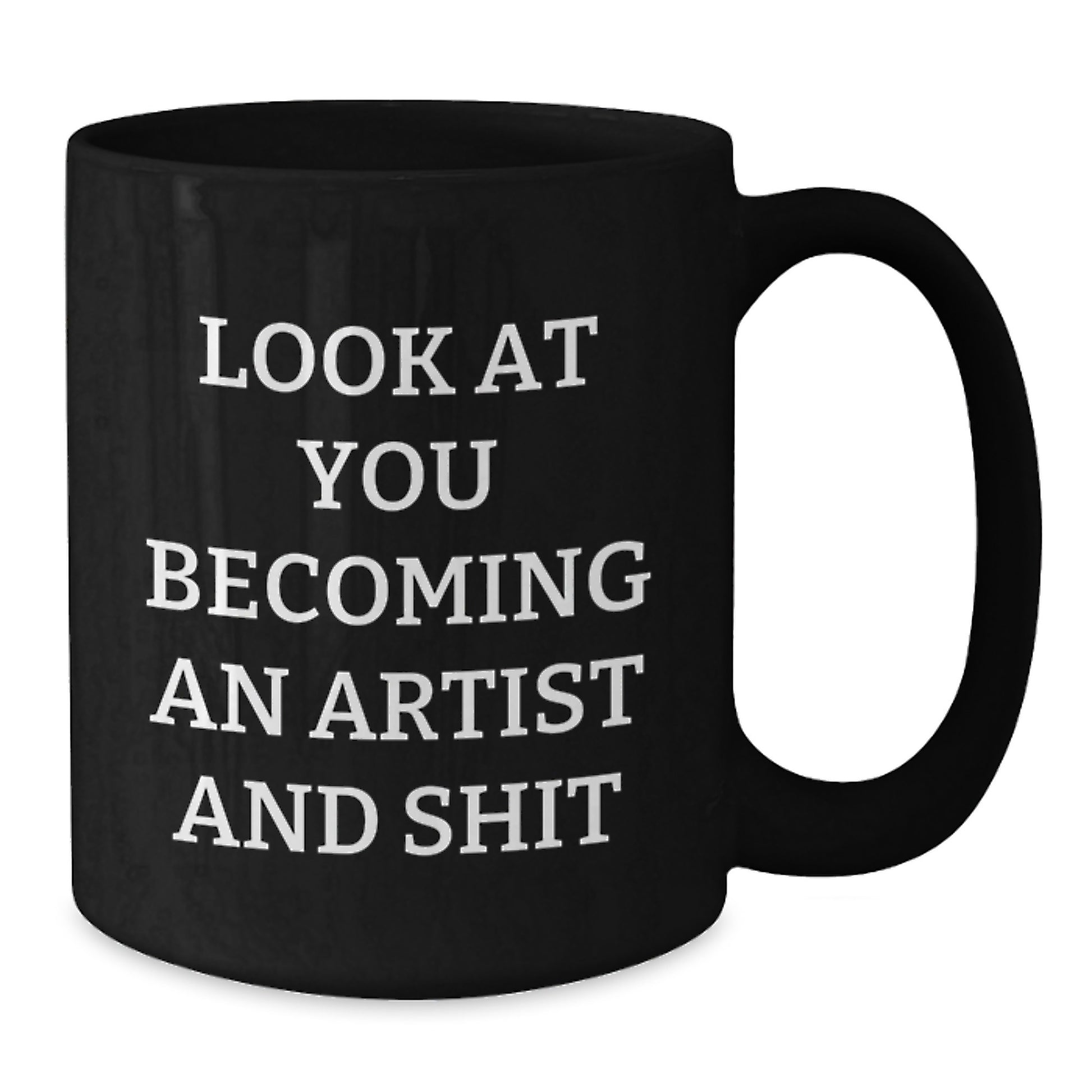 Funny Artist Black Coffee Mug, Gifts from Men to Friends, Unique Graduation - Additional