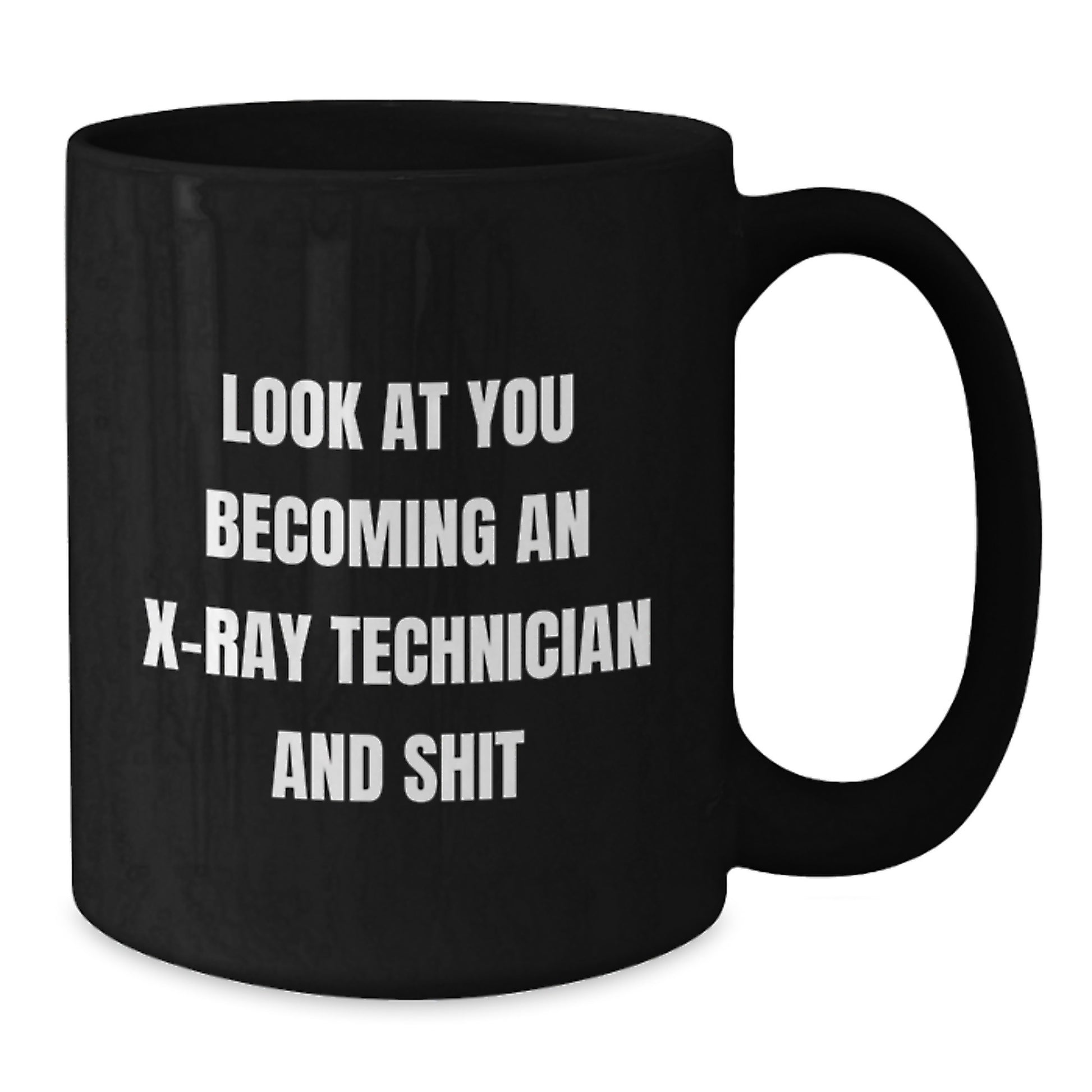X-Ray Technician Keepsake Black Coffee Mug for Him Graduation Gift - Additional