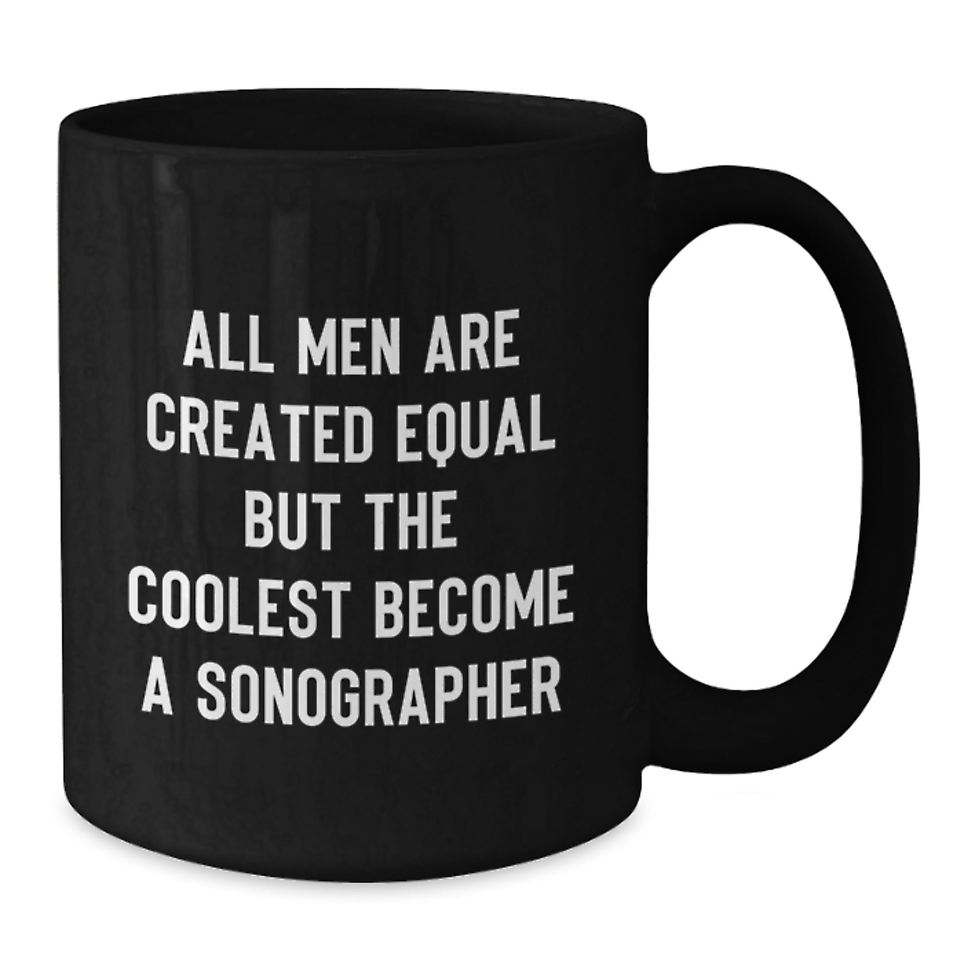 Sonographer Keepsake Black Coffee Mug for Him Birthday Premium Gift - Additional