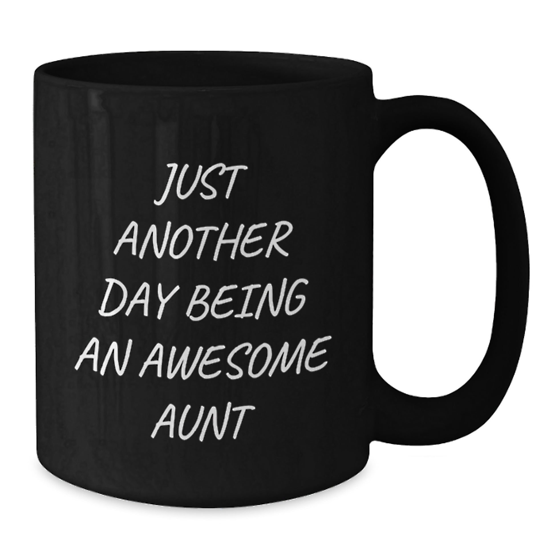 Funny Aunt Gifts for Aunt from Daughter, Black Coffee Mugs for Graduation Unique Gifts, 'Just Another Day Being An Awesome Aunt' - Additional