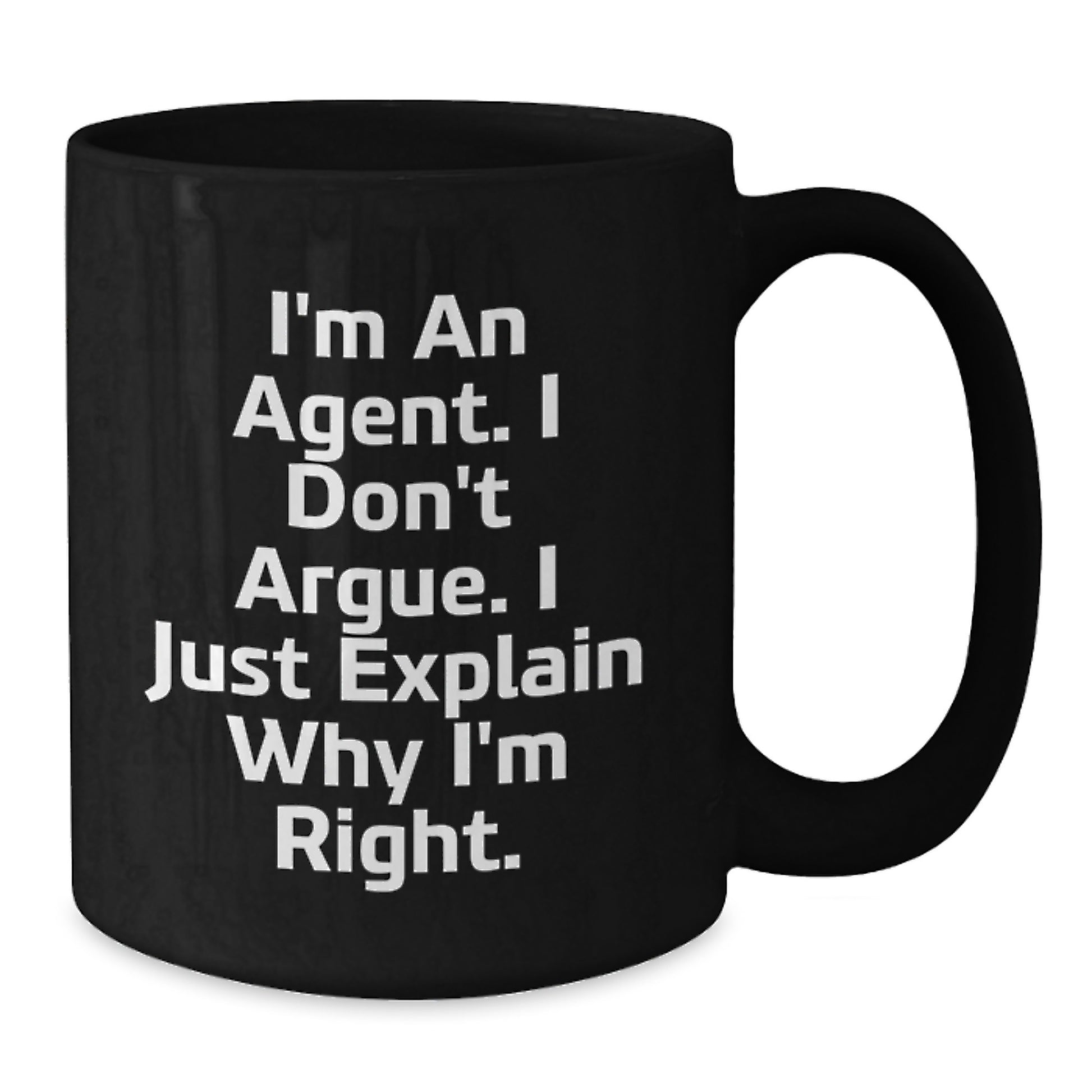 Funny Agent Gifts from Family, Agent Black Coffee Mug, Unique Mother's Day Unique Gifts for Agent - Additional