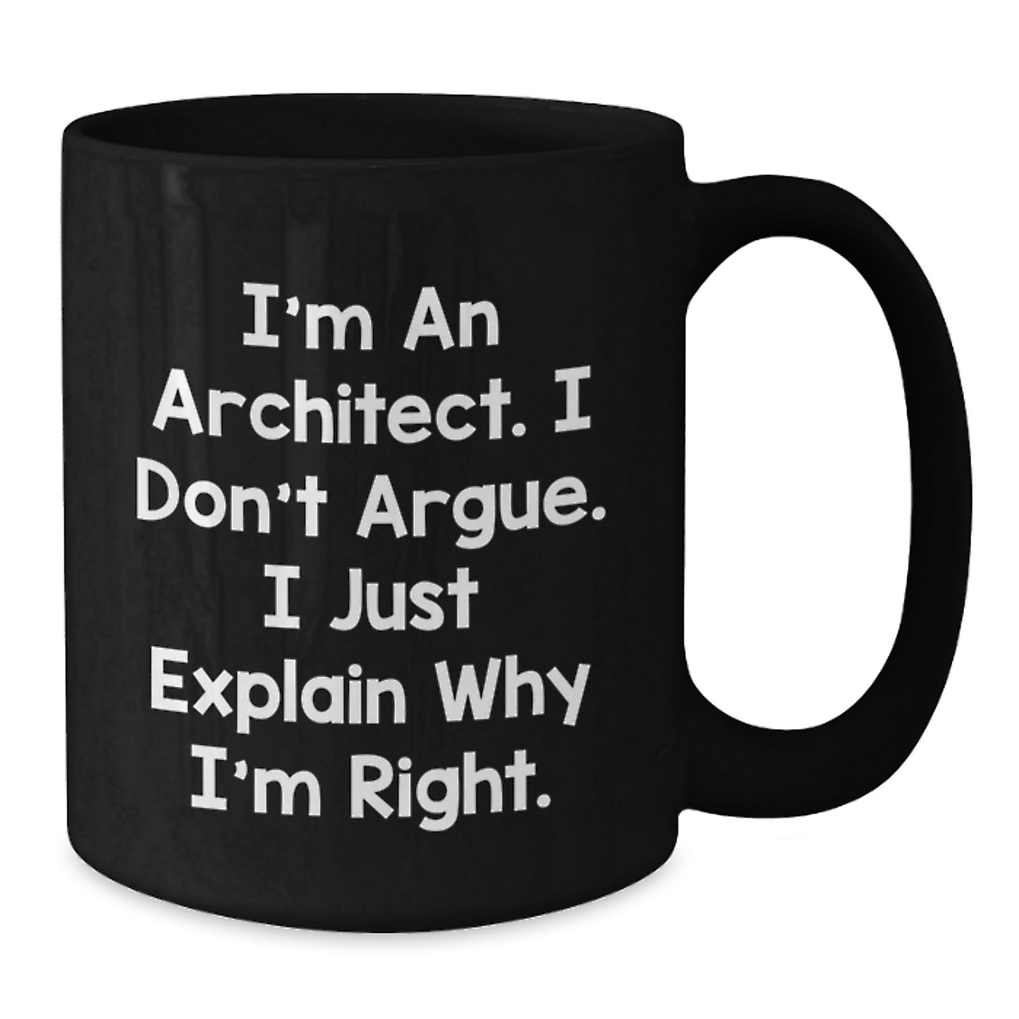 Funny Architect Gifts for Men from Friends, Black Coffee Mug with I'm An Architect Quote, Perfect for Graduation Unique Gifts - Additional