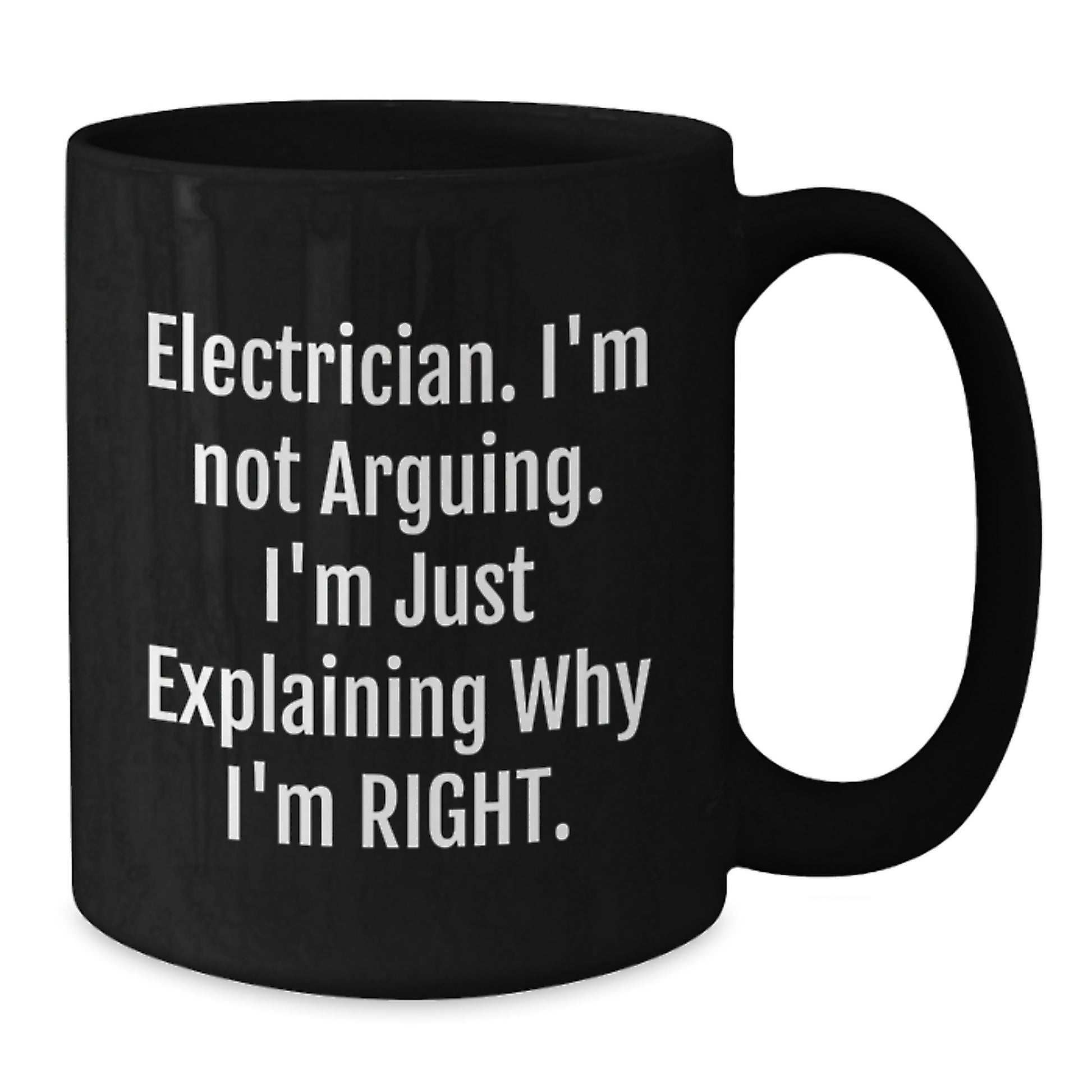Funny Electrician Gifts from Men to Electrician Friends, Unique Christmas Electrician Coffee Mugs with Inspirational Quote, 11oz or 15oz Black Ceramic Mugs for Electrician Women and Coworkers - Additional