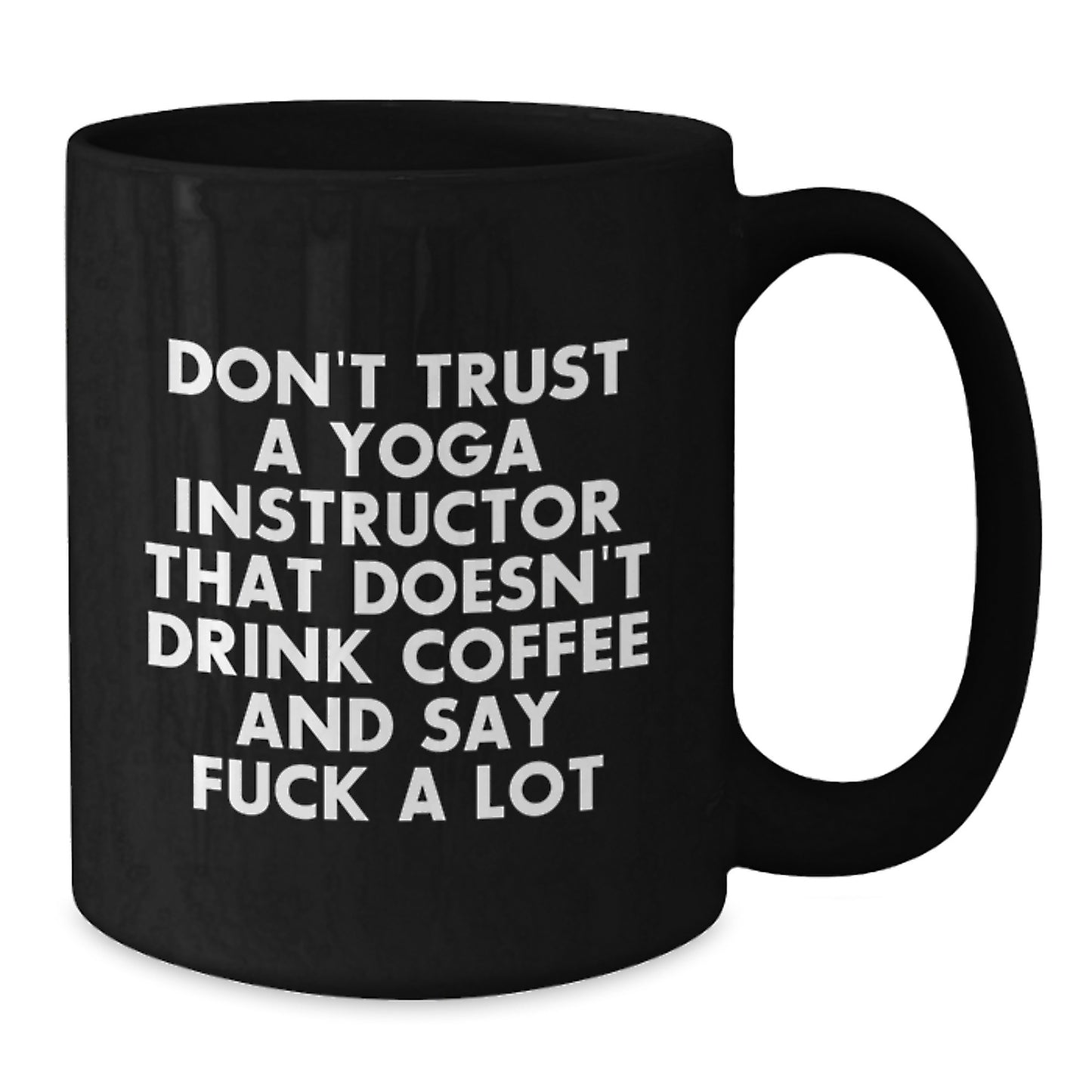Funny Yoga Instructor Gifts from Friends for Men, Unique Black Coffee Mug for Graduation Day - Additional