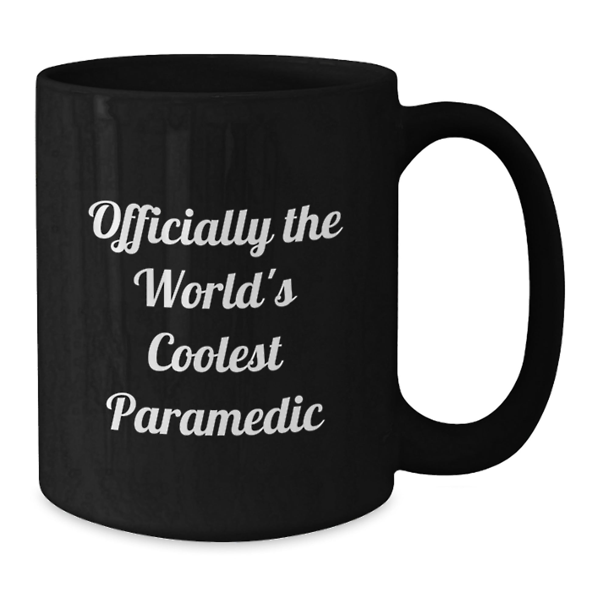 Funny Rescue Worker Gifts for Men - 'Officially The World's Coolest Rescue Worker' Black Coffee Mug, Graduation Unique Gifts from Family - Additional