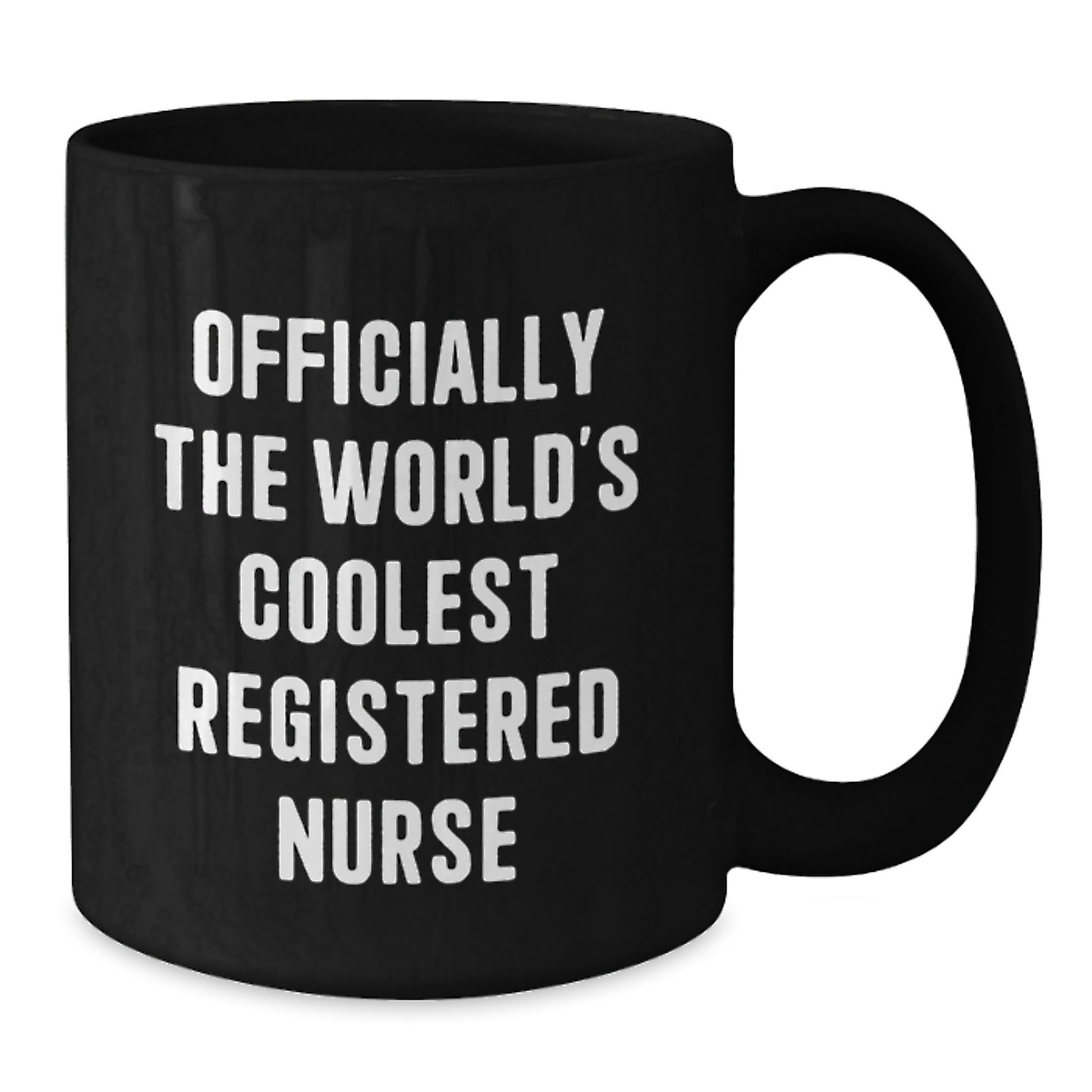 Funny Registered Nurse Gift for the World's Coolest RN, Black Coffee Mug, Christmas Unique Presents from Men to Women, Friends, Family - Additional