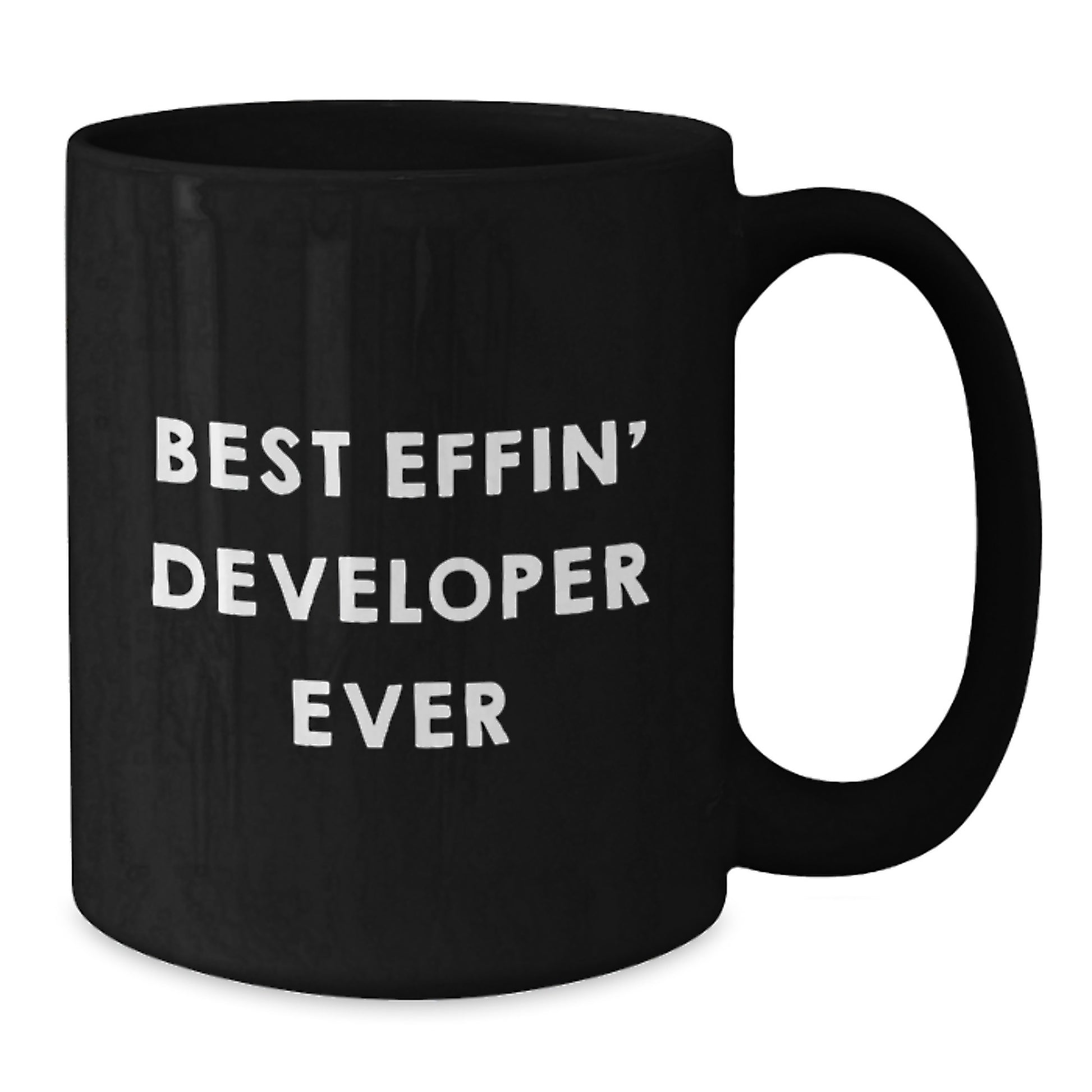Funny Developer Gifts for Men, Best Effin' Developer Ever Black Coffee Mugs, Unique Graduation Unique Gifts from Coworkers - Additional