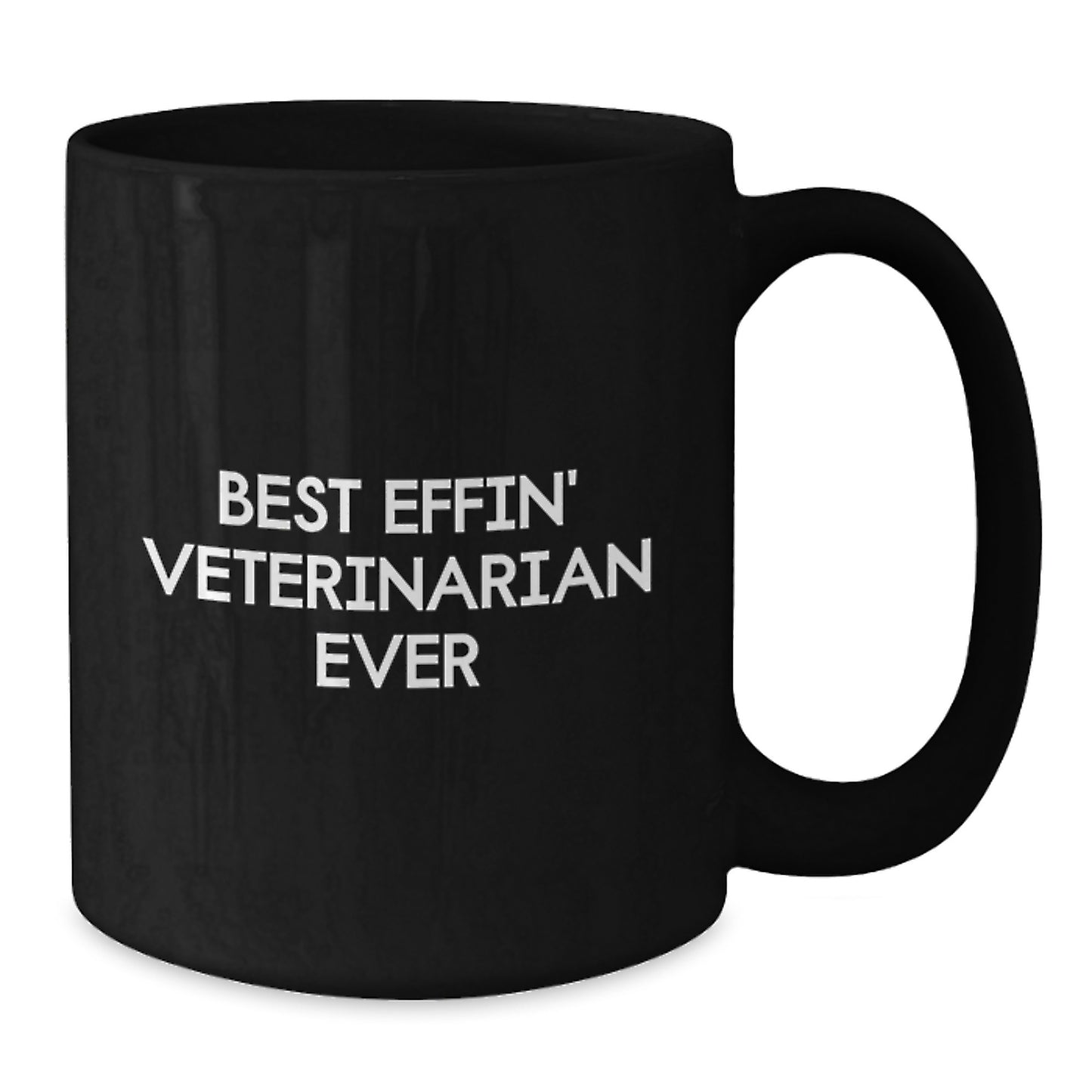 Funny Veterinarian Gifts from Friends, Black Coffee Mug for Veterinarian, Best Effin' Veterinarian Ever - Additional