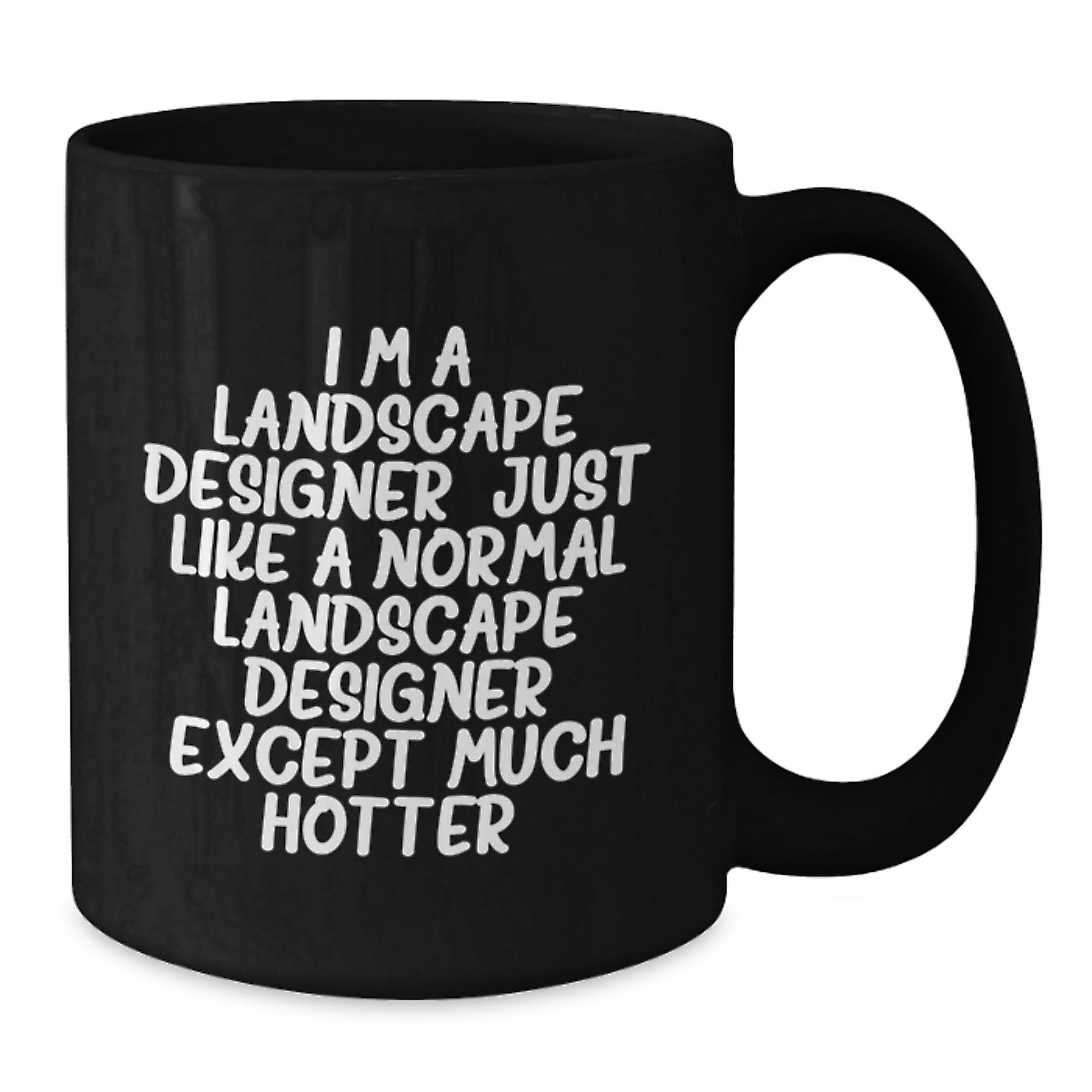 Funny Landscape Designer Gifts from Men to Friends and Coworkers - Black Coffee Mug 'I'm A Landscape Designer. Just Like A Normal Landscape Designer Except Much Hotter.' - Additional