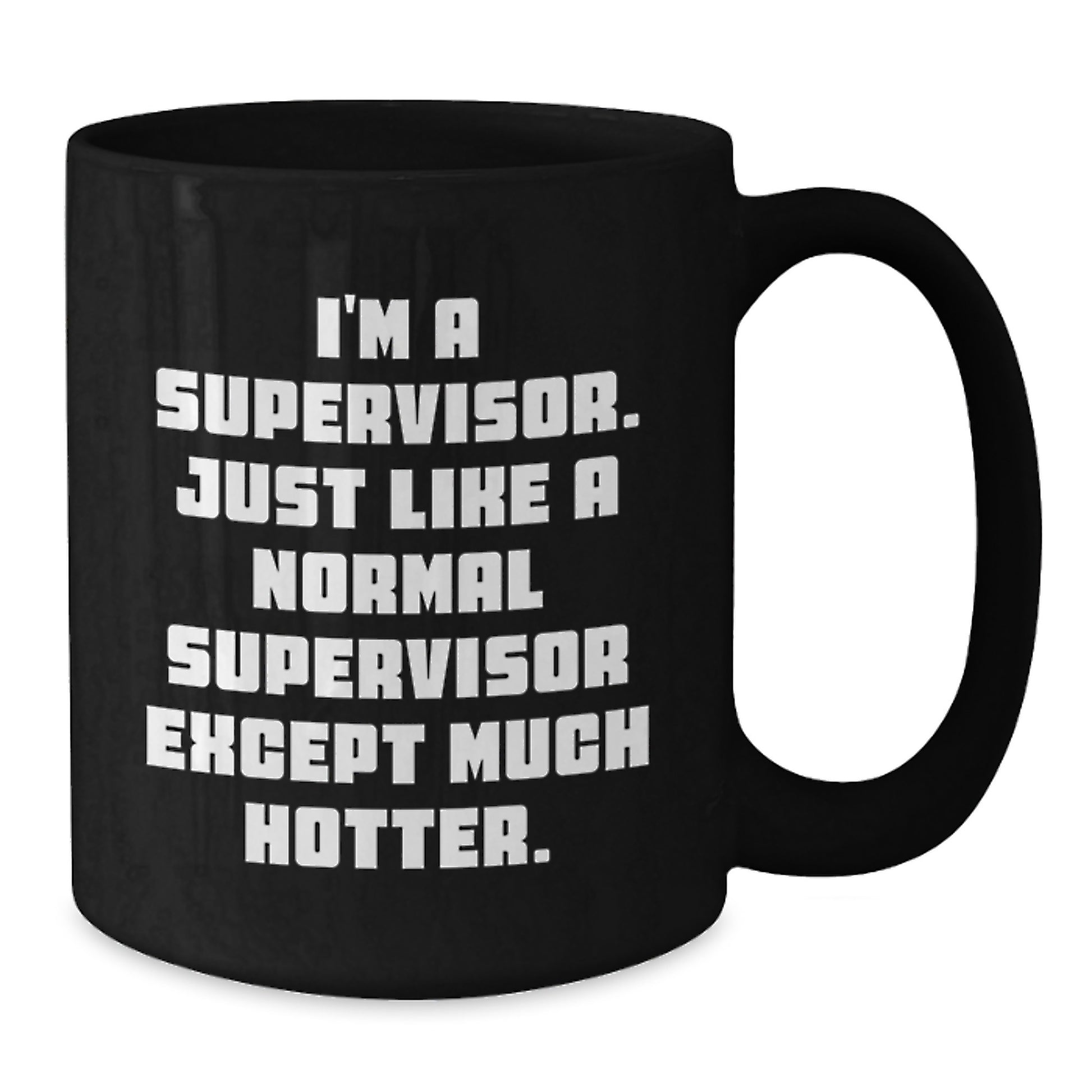 Funny Gifts for Supervisor, Supervisor Humor Black Coffee Mug, Unique Gifts from Men to Supervisor on Mother's Day - Additional