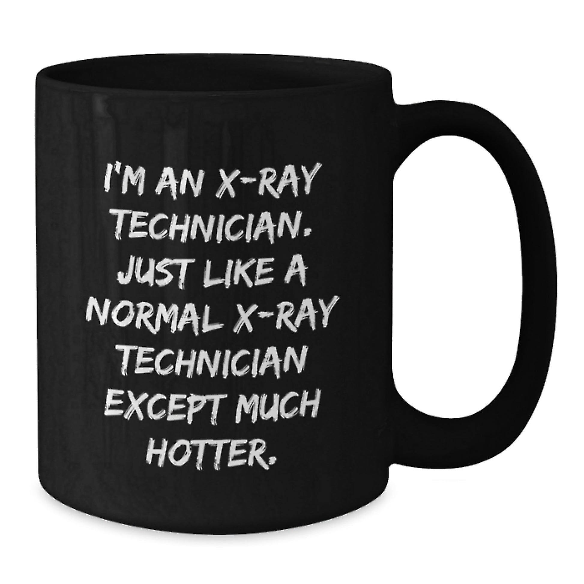 X-Ray Technician Keepsake Black Coffee Mug for Him Birthday Gift - Additional