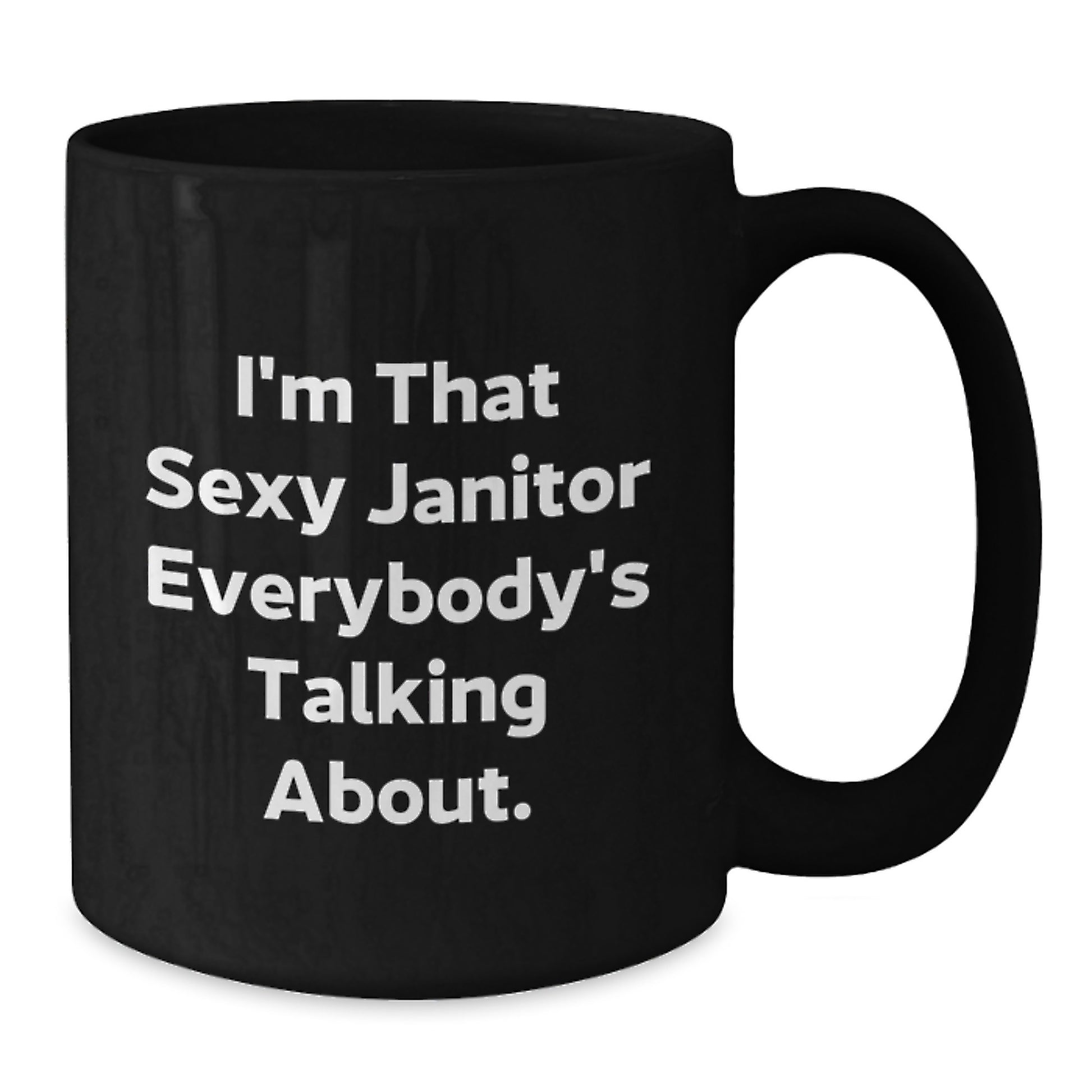 Funny Janitor Gifts from Friends for Men Sexy Janitor Lover Birthday Unique Mug Black Coffee - Additional