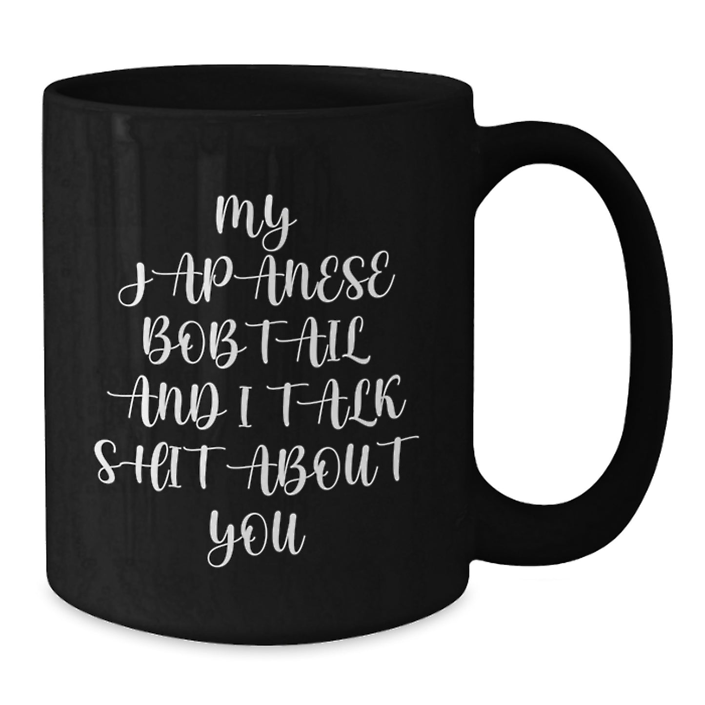Japanese Bobtail Cat Lover's Funny Graduation Unique Gifts for Friends from Men with Black Coffee Mug - Additional