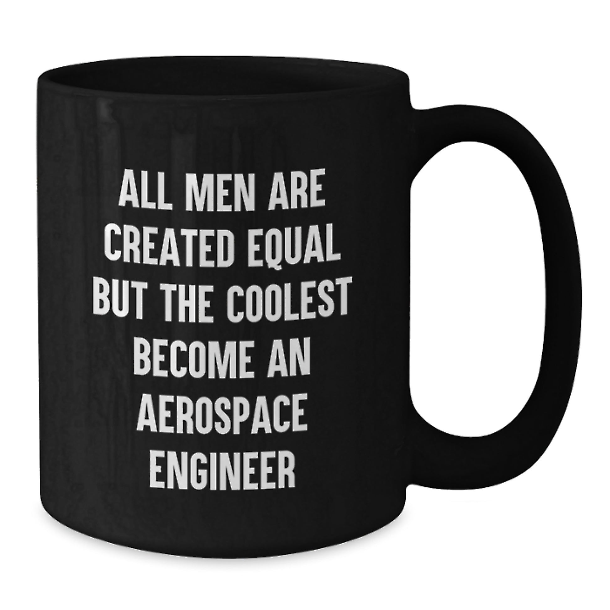 Birthday Gift for Her Aerospace Engineer Black Coffee Mug Present - Additional