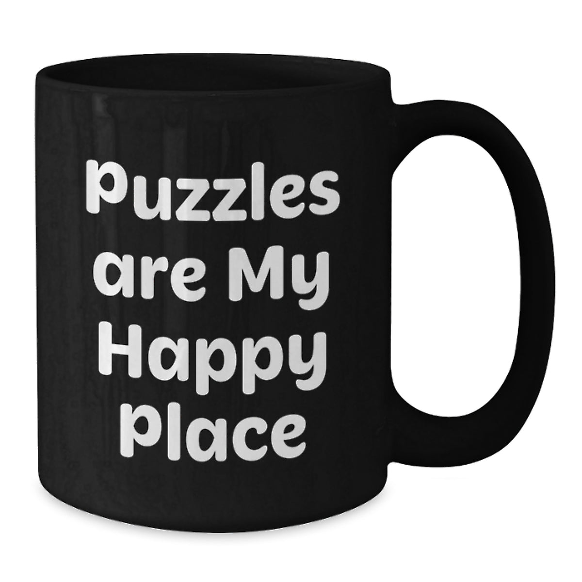 Funny Puzzle Lover Gifts from Women to Puzzles Enthusiasts, Birthday Unique Mugs with Puzzles Are My Happy Place Quote - Additional