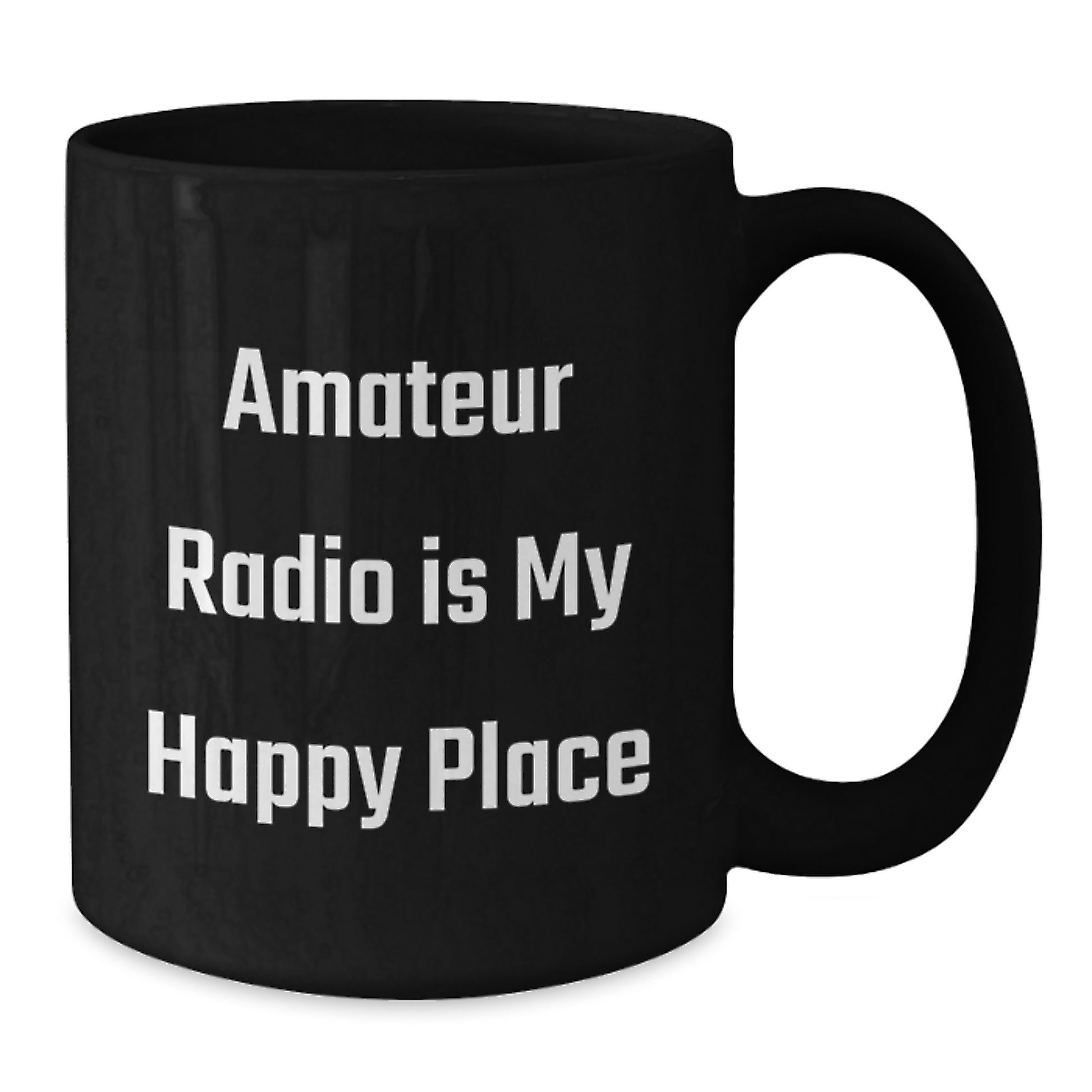 Amateur Radio Keepsake Mug for Him Birthday Gift Black 11oz Ceramic - Additional
