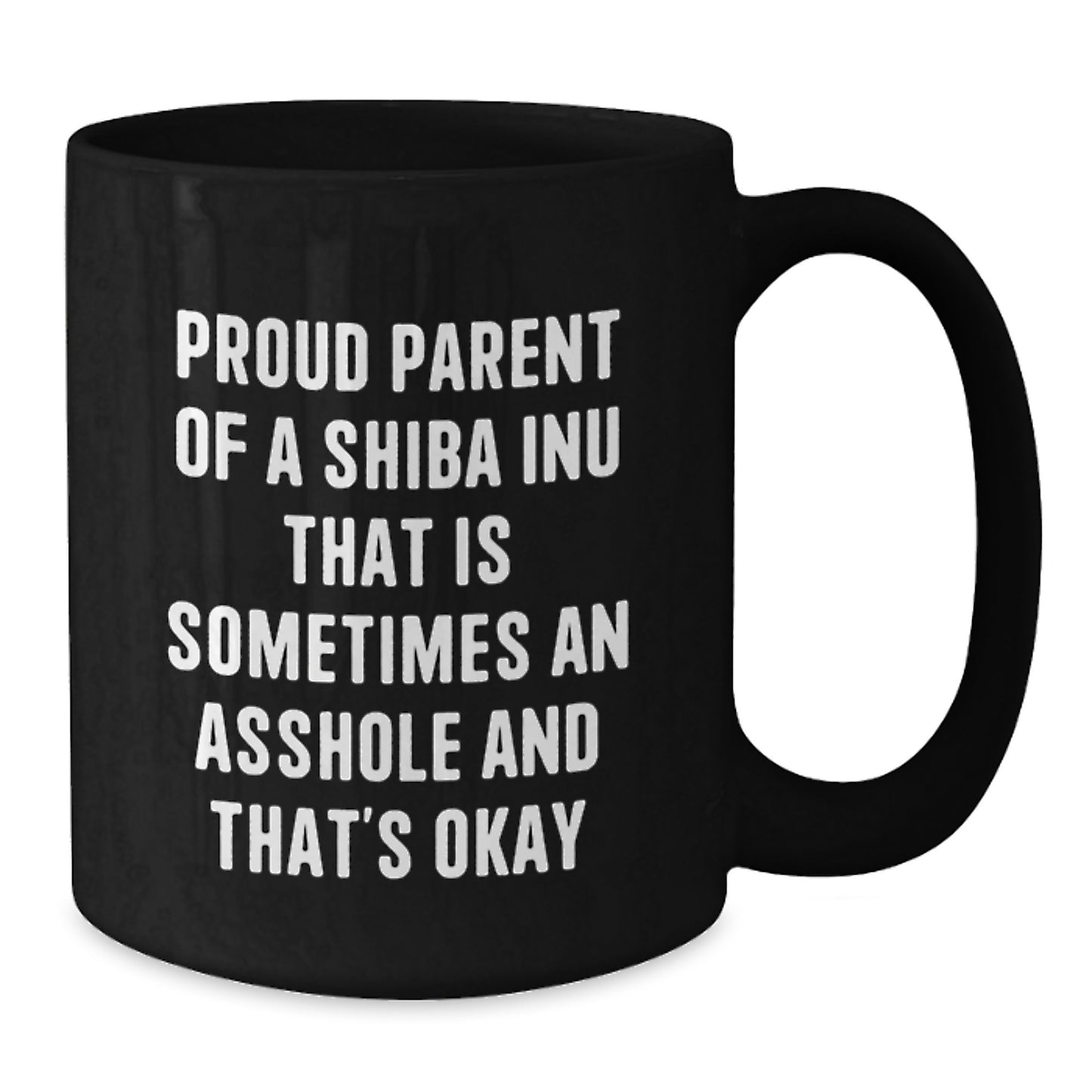 Funny Shiba Inu Dog Gifts from Men to Proud Parents on Graduation Unique Gifts - Black Coffee Mug for Friends - Additional