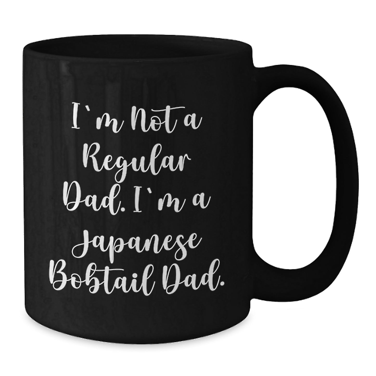 Japanese Bobtail Cat Dad Coffee Mug, Funny Gift for Men from Family, Unique Christmas Unique Gifts for Japanese Bobtail Cat Enthusiasts, Black 11oz/15oz Ceramic Mug - Additional