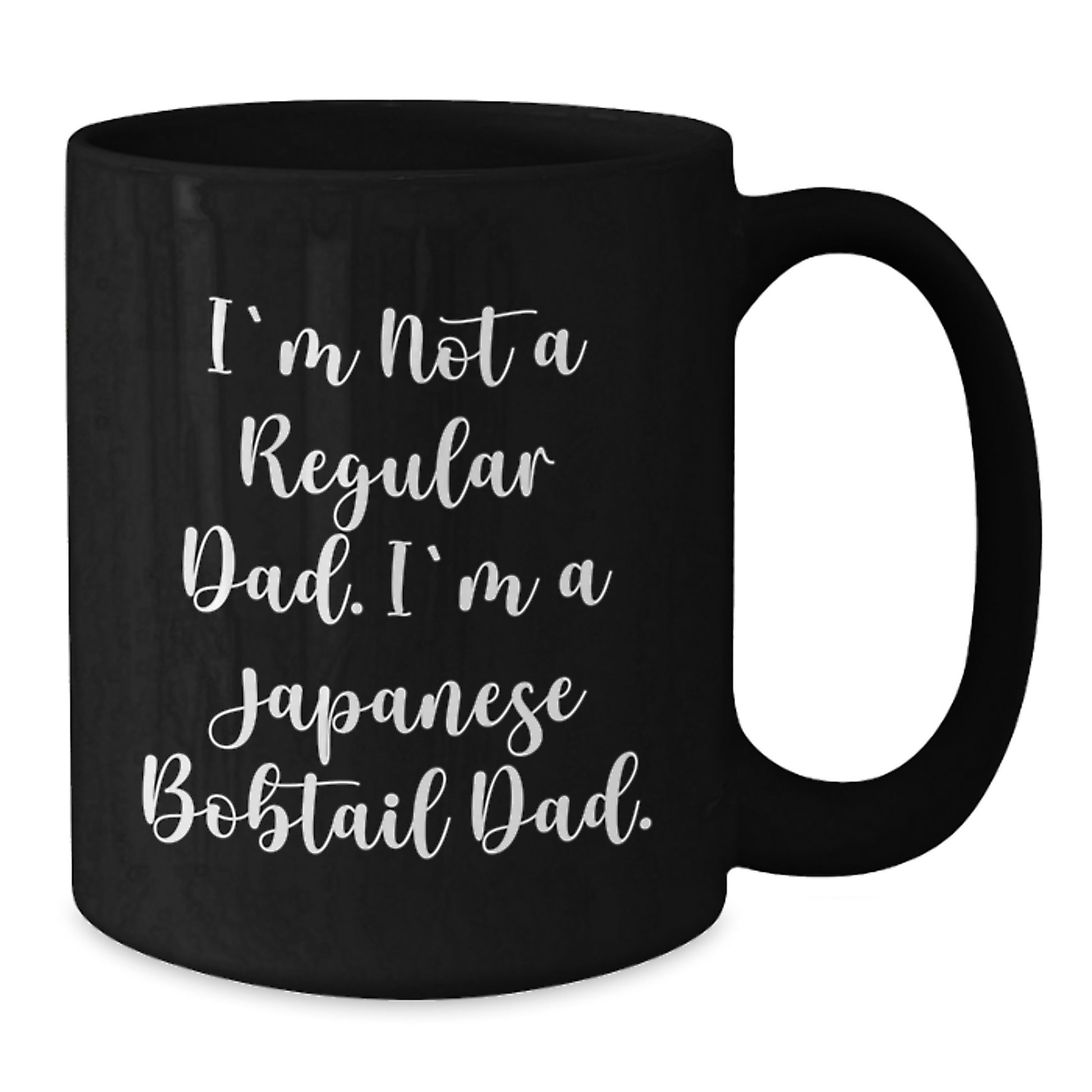 Japanese Bobtail Cat Dad Coffee Mug, Funny Gift for Men from Family, Unique Christmas Unique Gifts for Japanese Bobtail Cat Enthusiasts, Black 11oz/15oz Ceramic Mug - Additional